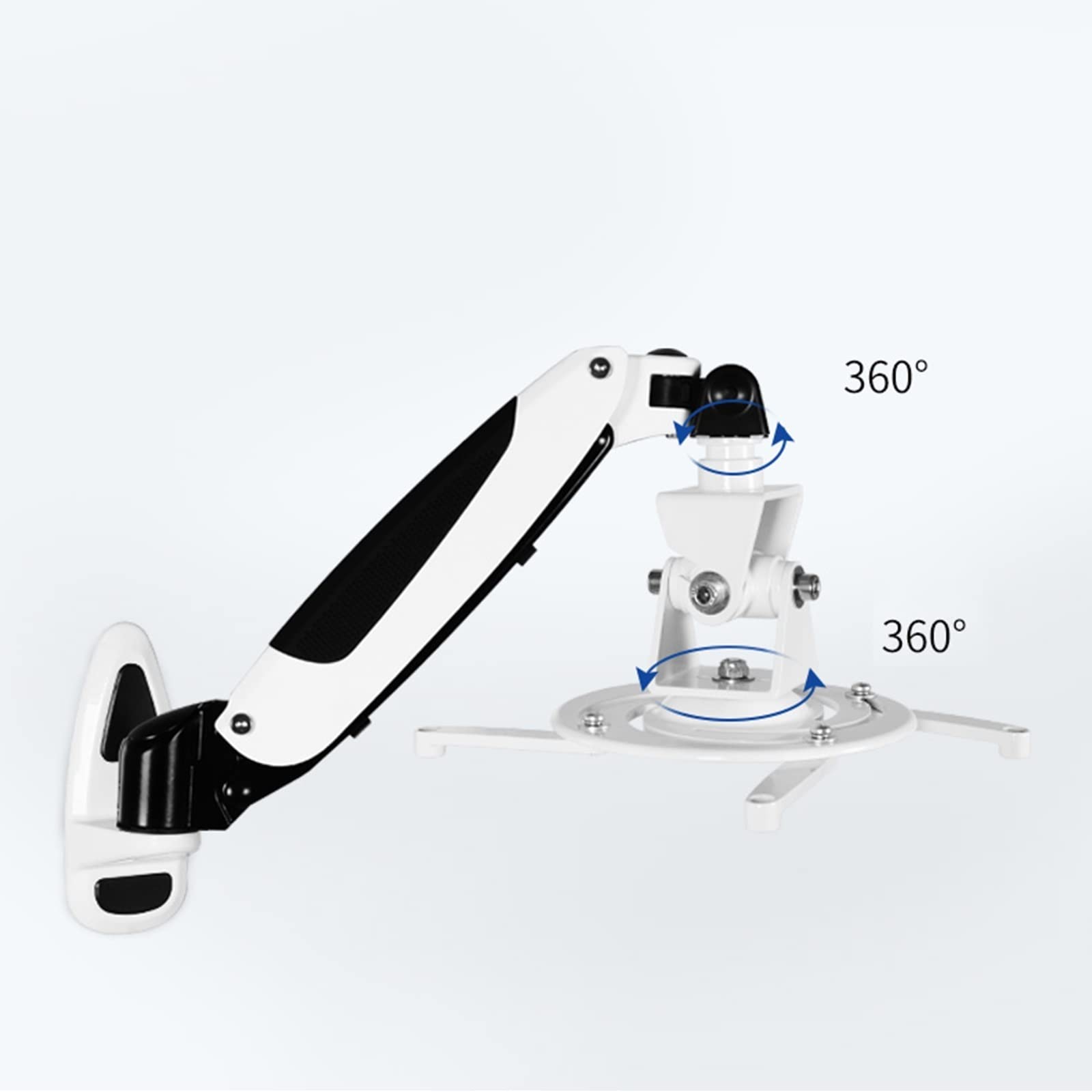 Projector Bracket DL-PR03W Universal Projector Wall Mounted Gas Spring Full Motion 2-7kg Projector Holder with Hook Tray and 1/4inch Screw Projector Stand (Color : 1) (1) 3