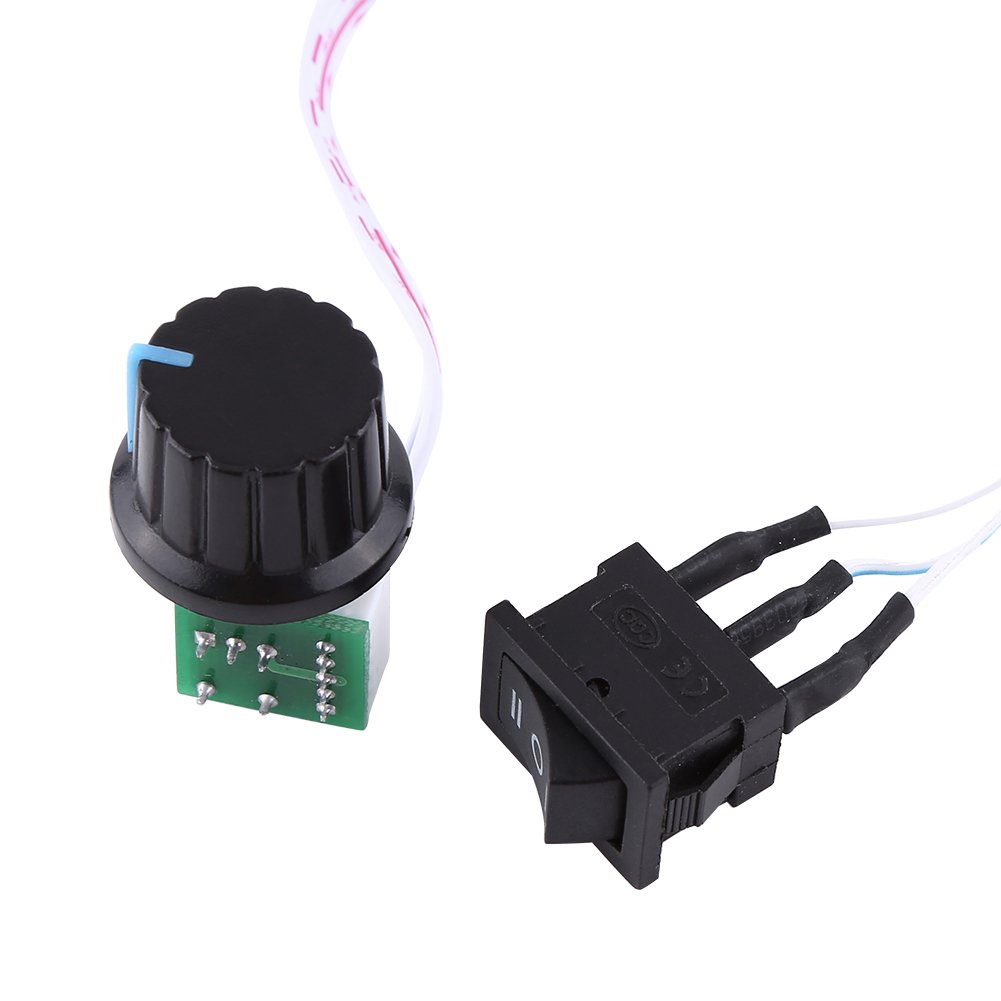 PWM DC Motor Speed Controller Switch 40A 12V 24V 36V 48V 2000W Reversible, High Power Motor Speed Governor Reversing 10-50V Speed Controller for Router Drill or Other Motors 4