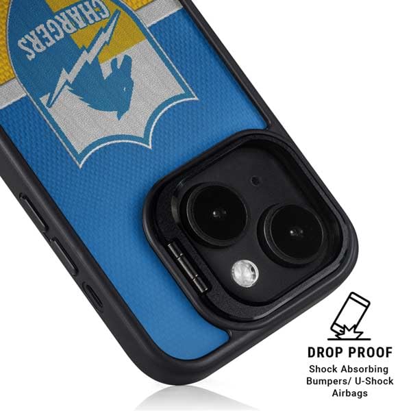 Skinit Kickstand Phone Case Compatible with iPhone 15 Plus - Officially Licensed NFL Los Angeles Chargers Vintage Design 5