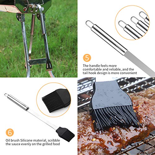 YUN CHANG BBQ Grill Tool Set Grilling Accessories,11 Pcs Stainless Steel Grill Kit with Case for Barbecue, Camping, Kitchen, Grill Utensils for Men & Women 5