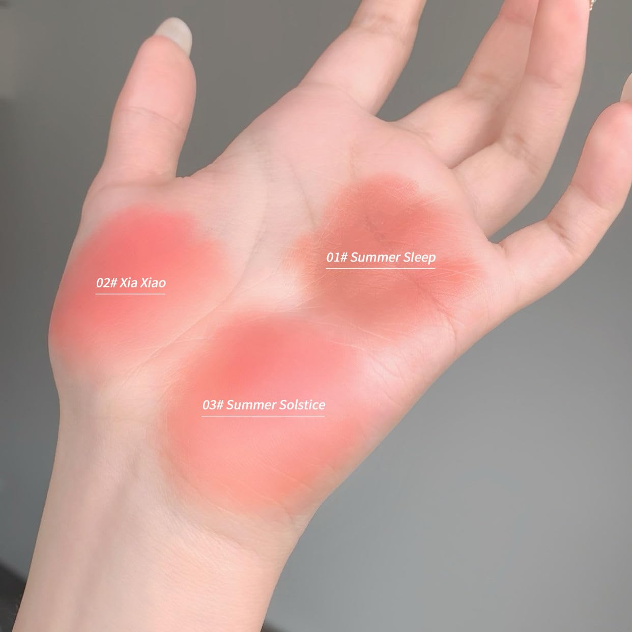 Gege Bear Tipsy Cream Blush | Kawaii Aesthetic Pastel Colors Pink Light Brown Red Rose | Soft & Smoothly Blend | Lightweight Feel Long Lasting Waterproof | 2 in 1 Lip and Cheek Balm | Silk Heart Blush Compact | Glow for Cheeks | Best For Women (02# Xia Xiao, 2.5g) 3