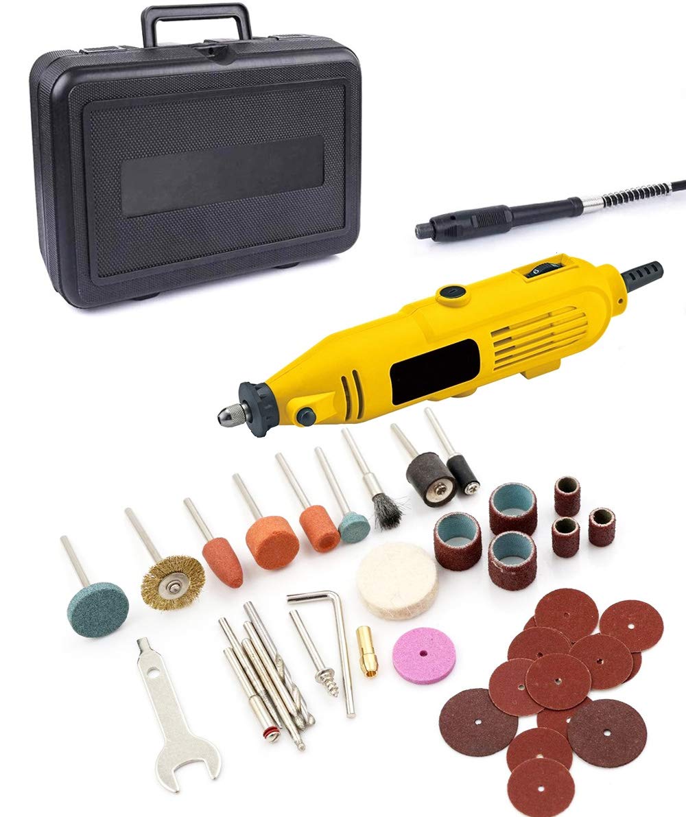 MLD 180W Mini Rotary Die Grinder Tool Kit with 40 pcs grinding accessories,1 pc Flexible shaft 1