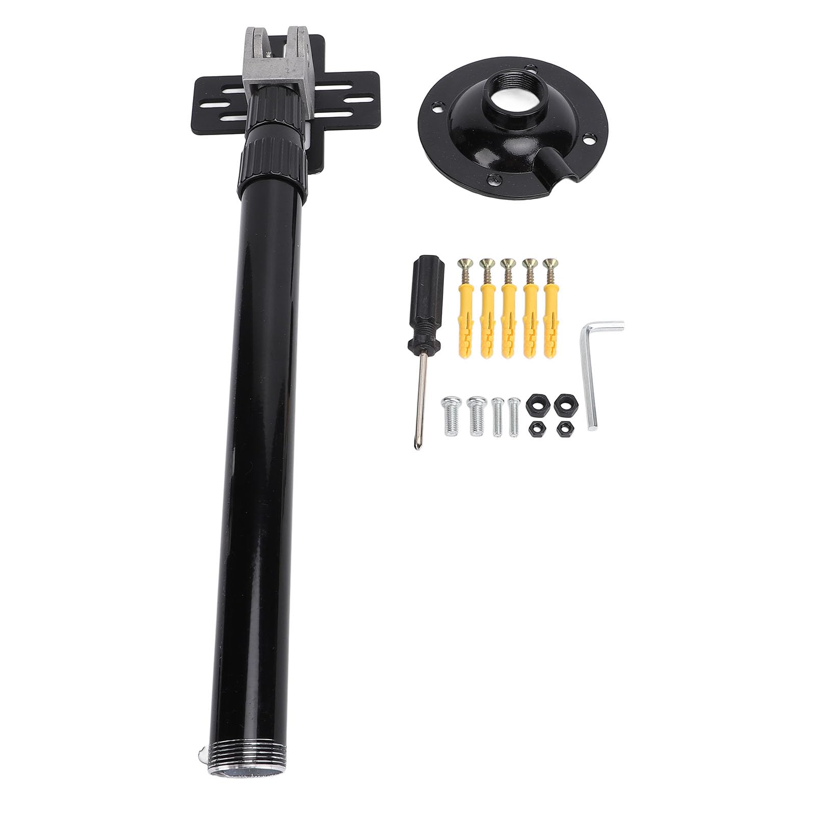 BAFOVY Adjustable 3D Fan Projector Mount Bracket, 15.5-24 Inches Aluminum Alloy Ceiling Wall Bracket for 32-100cm Projectors, Stable Installation for Home Theaters, Offices 1