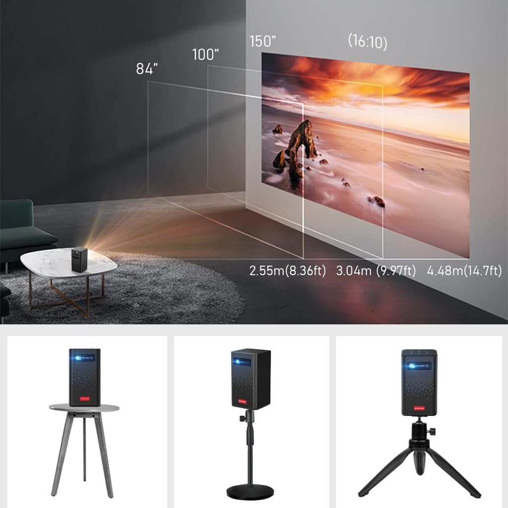 MVUYO P20 Mini Portable Pico Smart Screenless Tv Led Dlp Projector 4k 1080p for Mobile Phone Smartphone 4