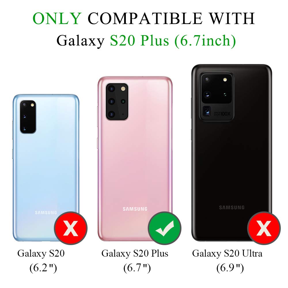 FYY Case for Samsung Galaxy S20 Plus 5G 6.7", [Kickstand Feature] Luxury PU Leather Wallet Case Flip Folio Cover with [Card Slots] and [Note Pockets] for Galaxy S20 Plus 5G 6.7 inch Blossom 2