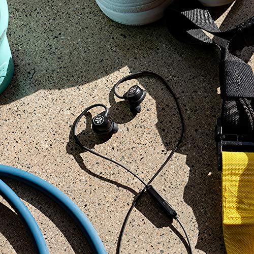 JLab Epic Sport2 Wireless Earbuds, Black, Active Lifestyle 20+ Hour Battery Life, Bluetooth 5, IP66 Sweatproof, Built in Microphones, Noise Isolation, Extra Gel Tips & Cush Fins 5