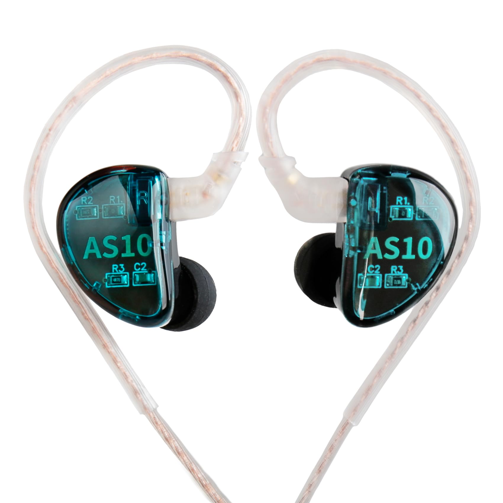KZ AS10 Pure 5 Balanced Armature 5BA Earphone, Musician in Ear Monitor Headphone High Fidelity HiFi Headset (with Microphone, Green)… 1