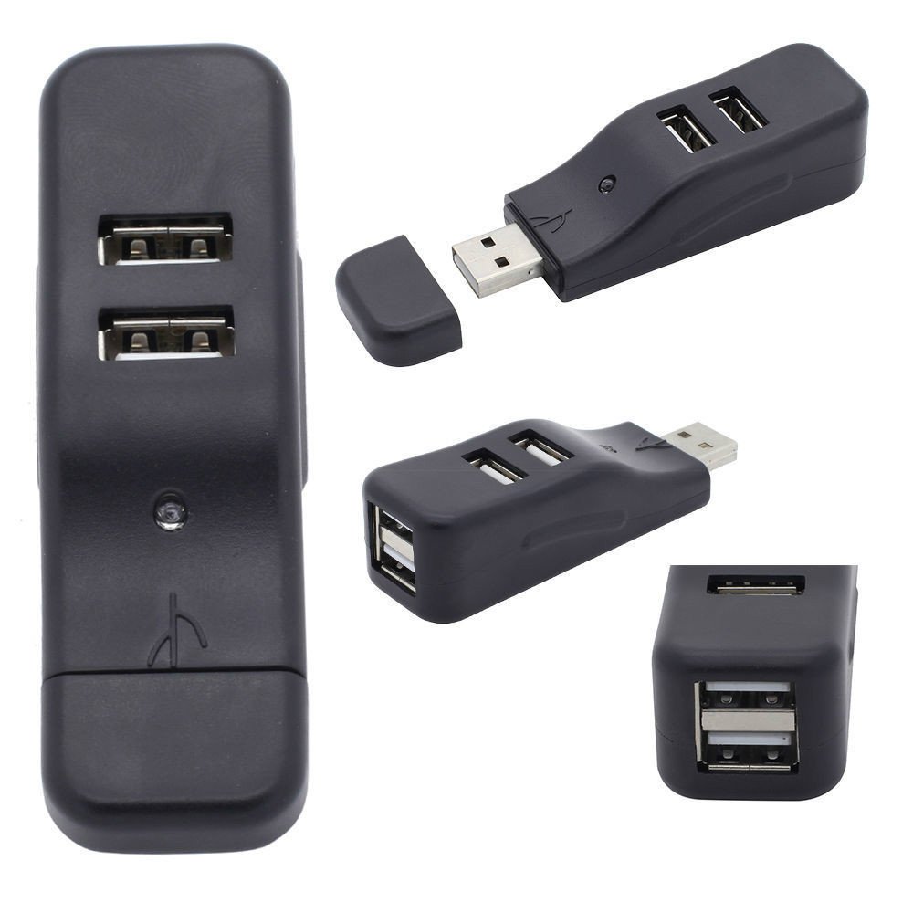 MaxLLTo USB 2.0 4 Port Hub-Replacement Mini USB Hub for PC Laptop Desktop Notebook Computer-1Pcs,Black 4