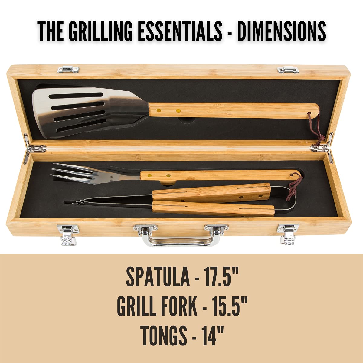 Personalized Grill Set for Men, BBQ Set with Custom Engraved Wooden Case Holder (Chef Design) | Customized Birthday for Him, Dad, Boyfriend, Husband | Groomsmen Gift 4