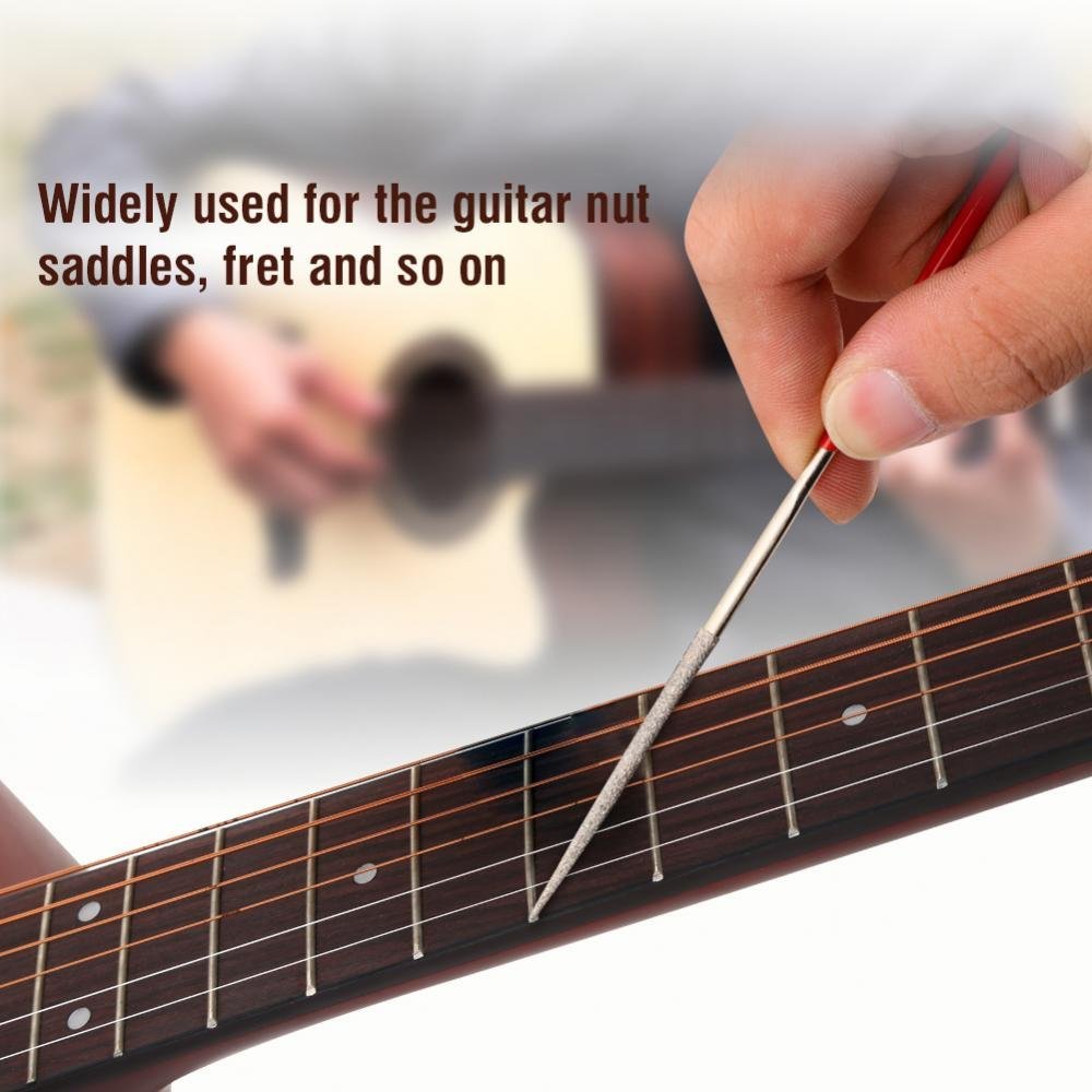 10pcs Guitar Files, Guitar Fret Nut Saddle Slot Pickguard Grinding Files Set Repair Tool for Guitar Violin Cleaning, maintenance, maintenance 3