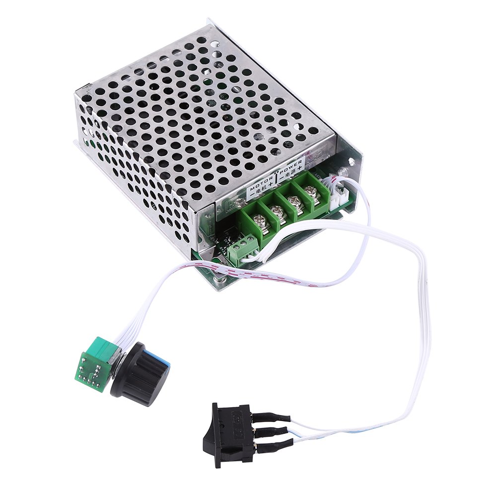 PWM DC Motor Speed Controller Switch 40A 12V 24V 36V 48V 2000W Reversible, High Power Motor Speed Governor Reversing 10-50V Speed Controller for Router Drill or Other Motors 1