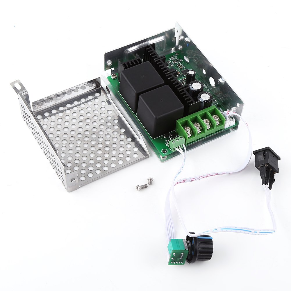 PWM DC Motor Speed Controller Switch 40A 12V 24V 36V 48V 2000W Reversible, High Power Motor Speed Governor Reversing 10-50V Speed Controller for Router Drill or Other Motors 6