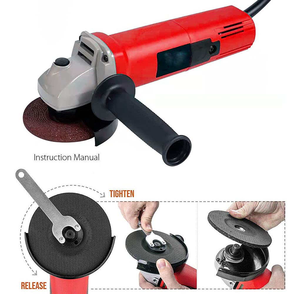 MLD Heavy Copper Motor 850 watt 220V electric compact angle grinder machine Disc Dia 100mm with Angle Grinder Stand & Wheel 6 Pieces Discs Combo Set (4 Inches, 850W, 11000 Rpm, 220V, Color-Multi) 6