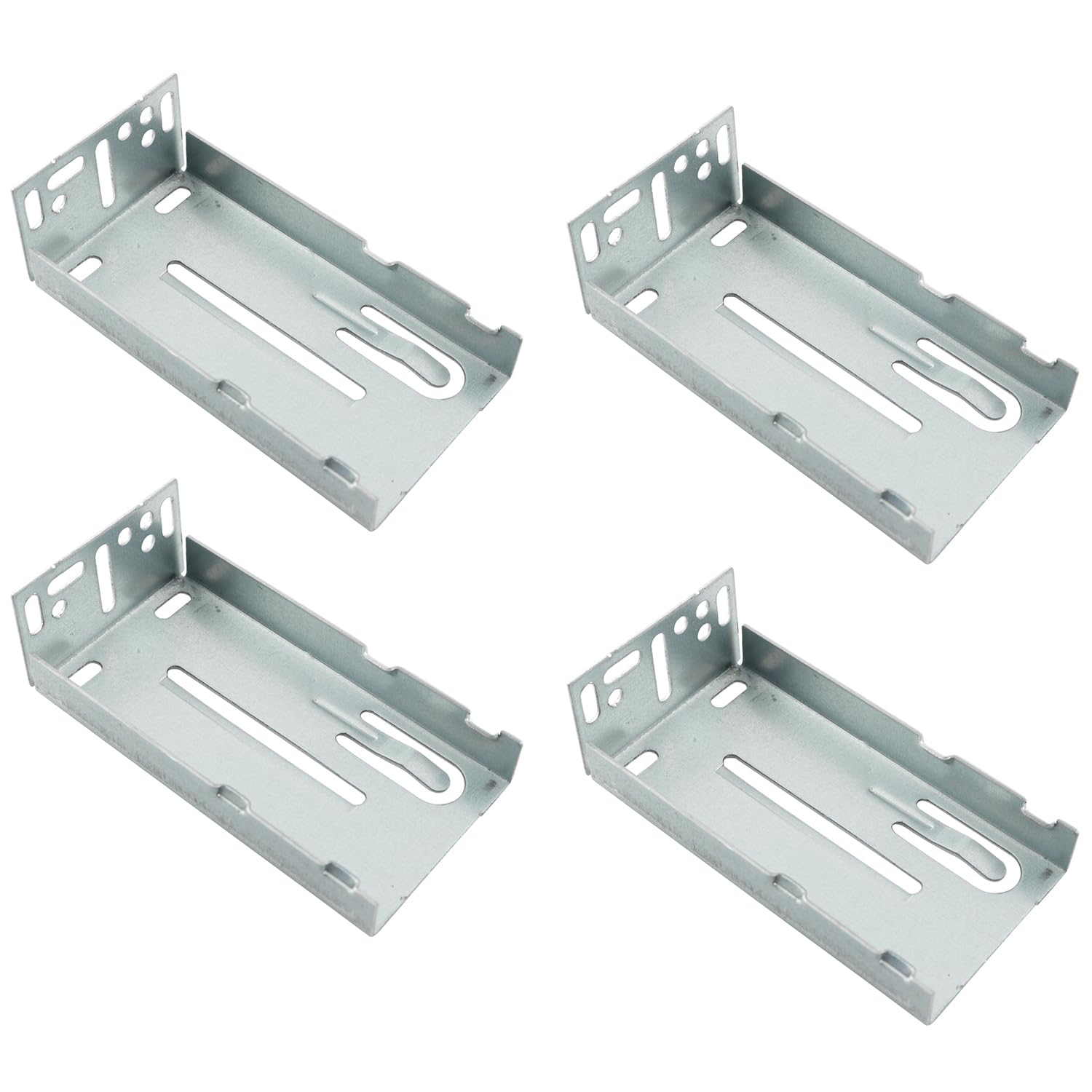 LQ Industrial 4PCS 45mm Ball Bearing Rail Back Rest Cushion Damping Mounting Bracket Drawer Slide Bracket Rail Guide Hardware Replacement Part Furniture Hardware Fitting 1