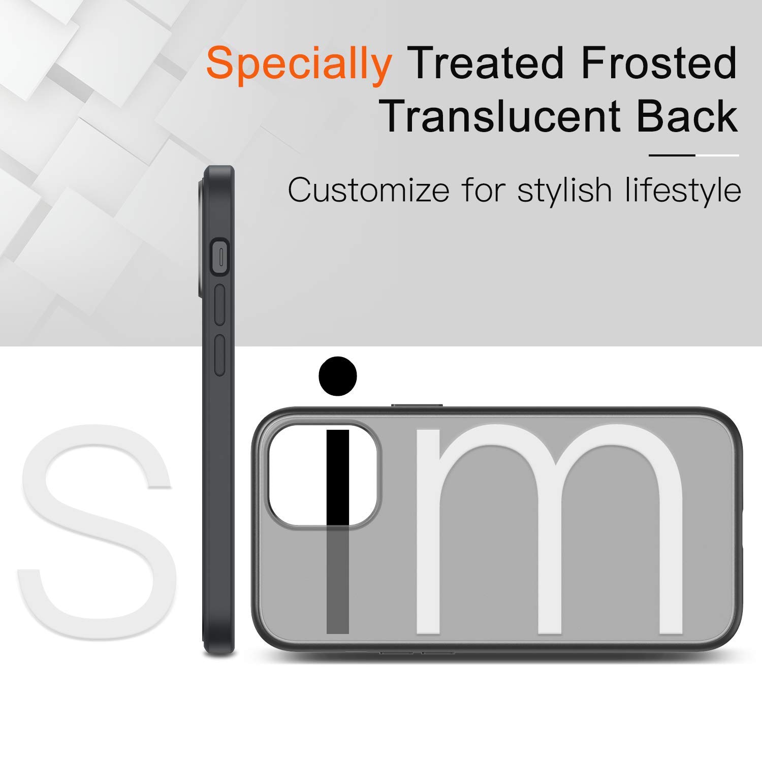 CASEJOLY Compatible with iPhone 12 Pro Max Case 6.7 Inch, [Military Grade Drop Protection] Translucent Matte Hard PC Back & TPU Bumper Protective Case for iPhone 12 Pro Max (Graphite Black) 6