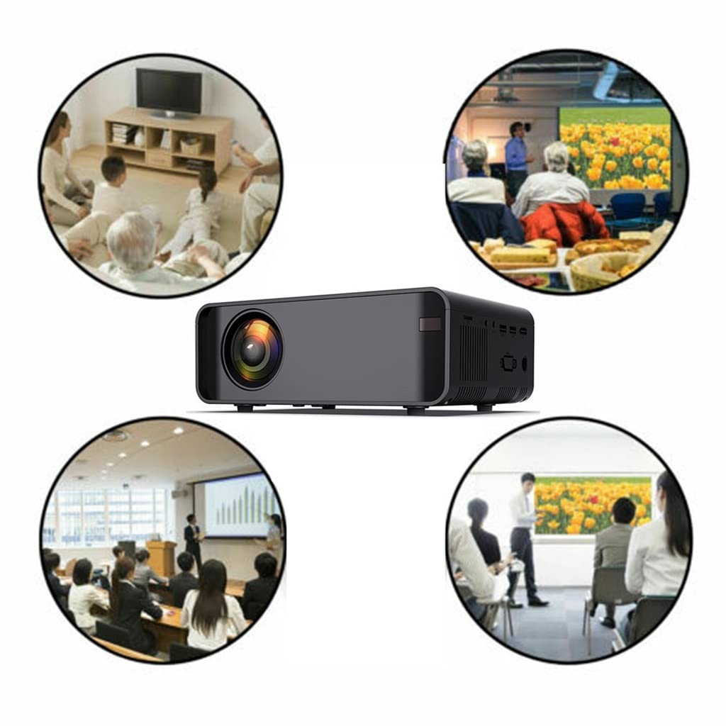 Black Portable Projector High Definition Mobile Phone Same Screen Projector Home Theater Projector (D As the picture shows) 5