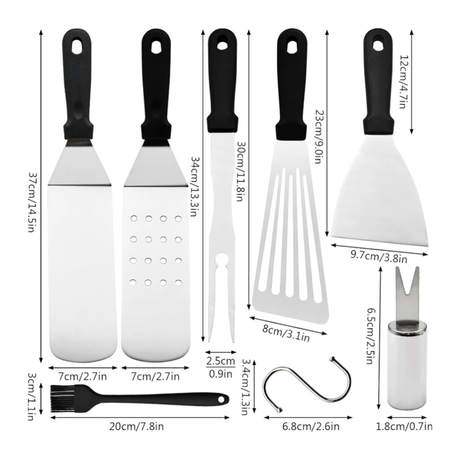 BBQ 41 Pcs Grill Tools Utensils Set Griddle Accessories Kit for Outdoor Grilling BBQ Gift for Men Grill Utensils Set Accessories 6