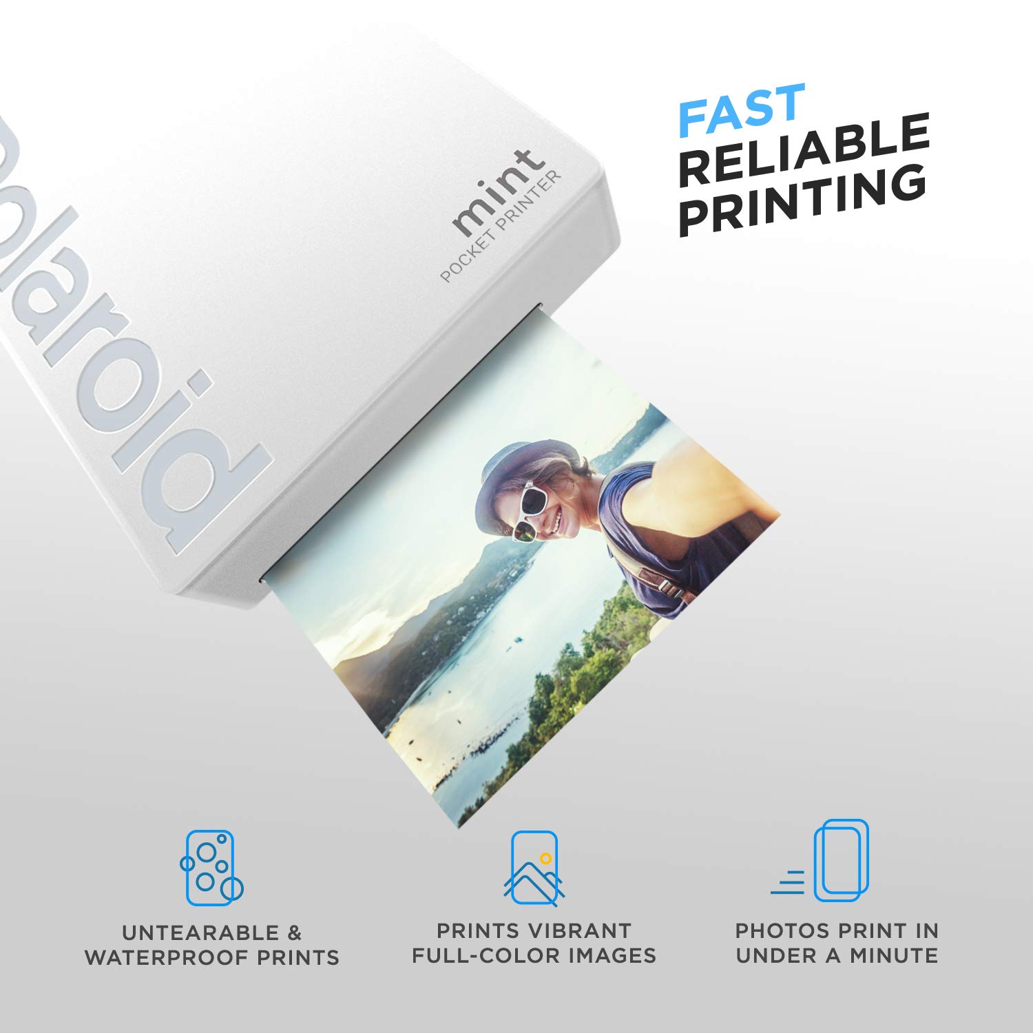 Zink Polaroid Mint Pocket Printer W/ Zink Zero Ink Technology & Built-In Bluetooth for Android & iOS Devices - White 6