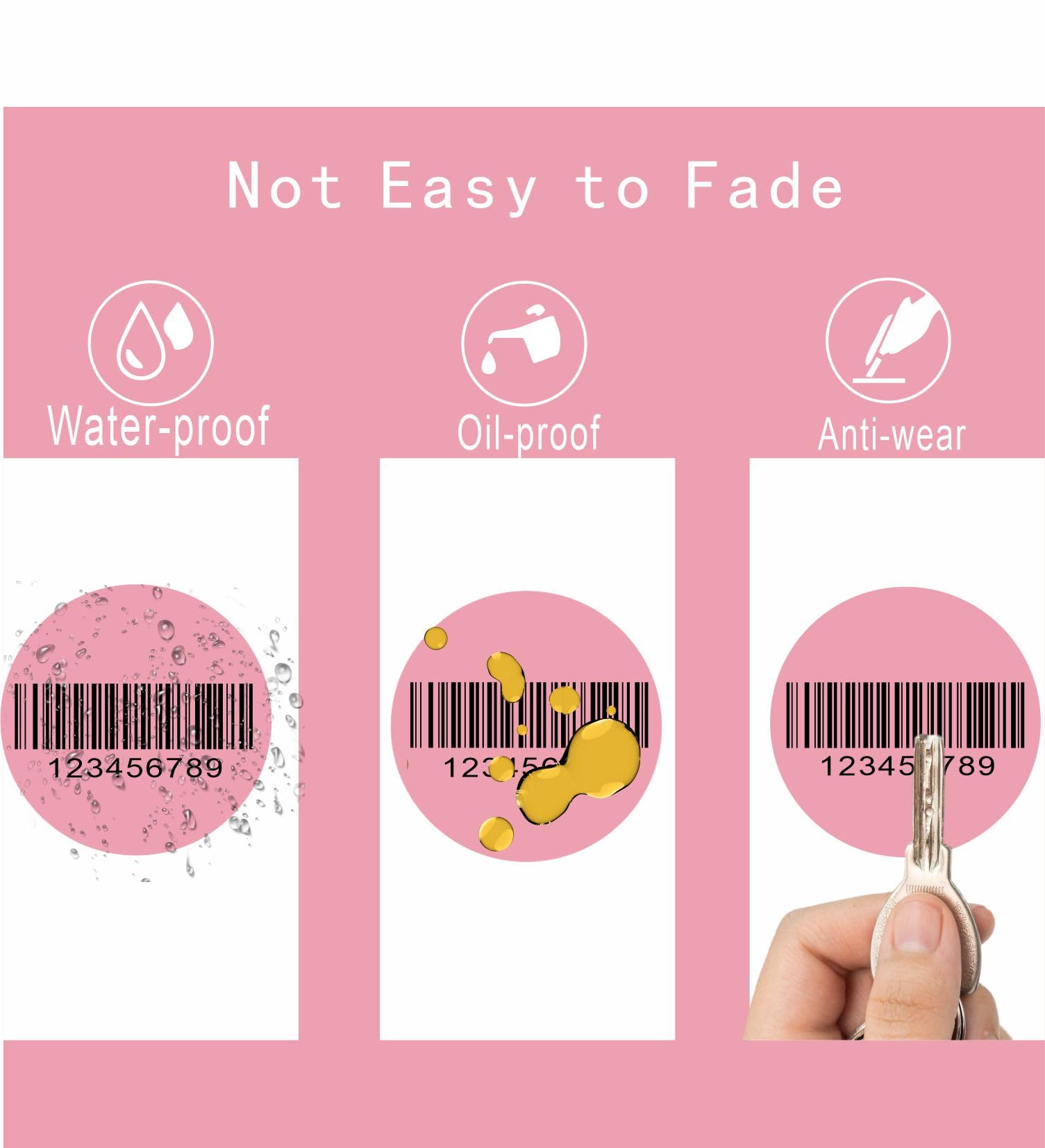 Hylabelest 2 Inch Thermal Direct Labels, Self-Adhesive Color-Coding Multi-Purpose Round Thermal Stickers for Business Pink, 750 Labels per Roll（10 Rolls） 5