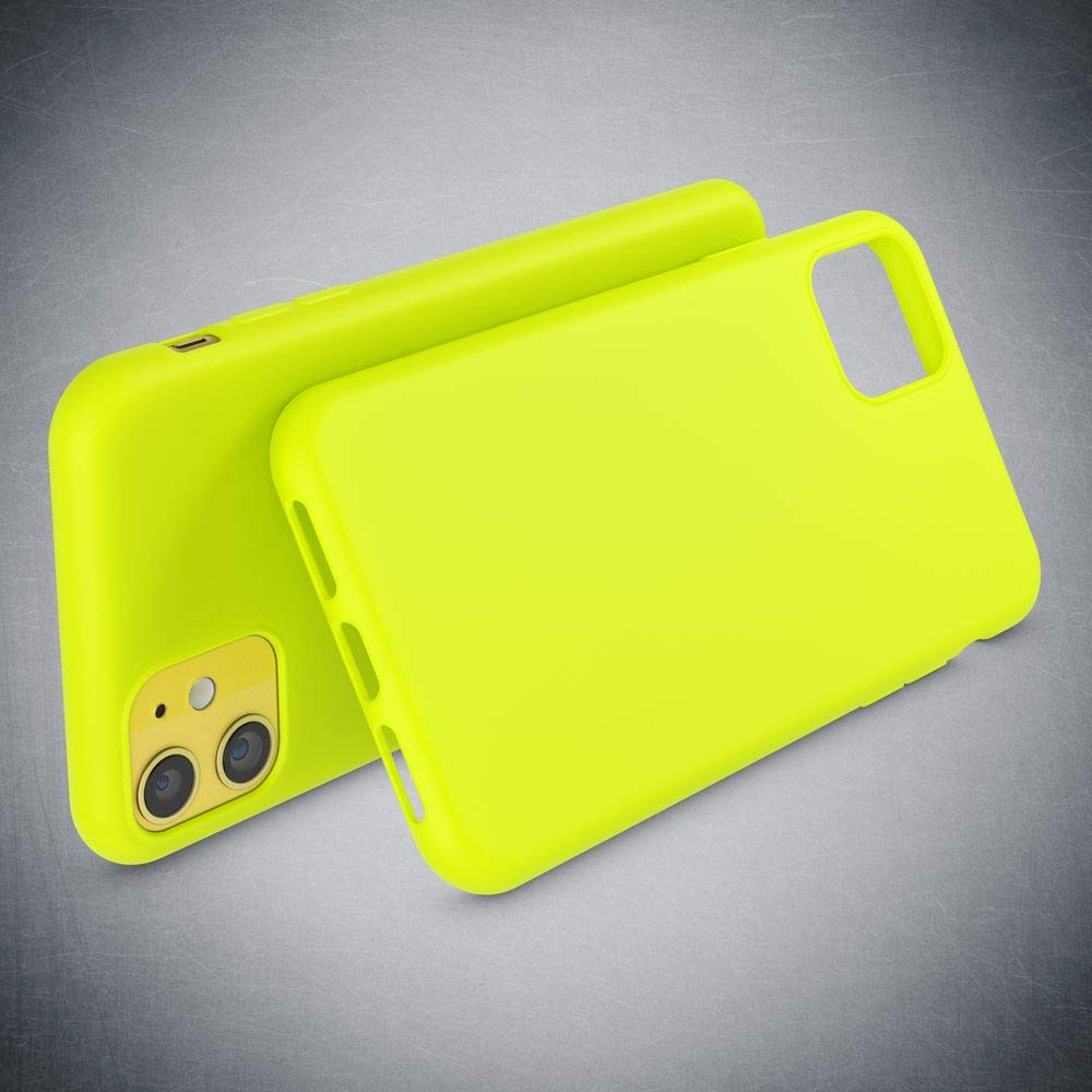 NALIA Neon Case Compatible with iPhone 11, Ultra-Slim Silicone Mobile Phone Case Soft Case Phone Cover Shockproof Thin Soft Rubber Protective Mobile Phone Back Cover Bumper Shell Skin Colour: Yellow 2