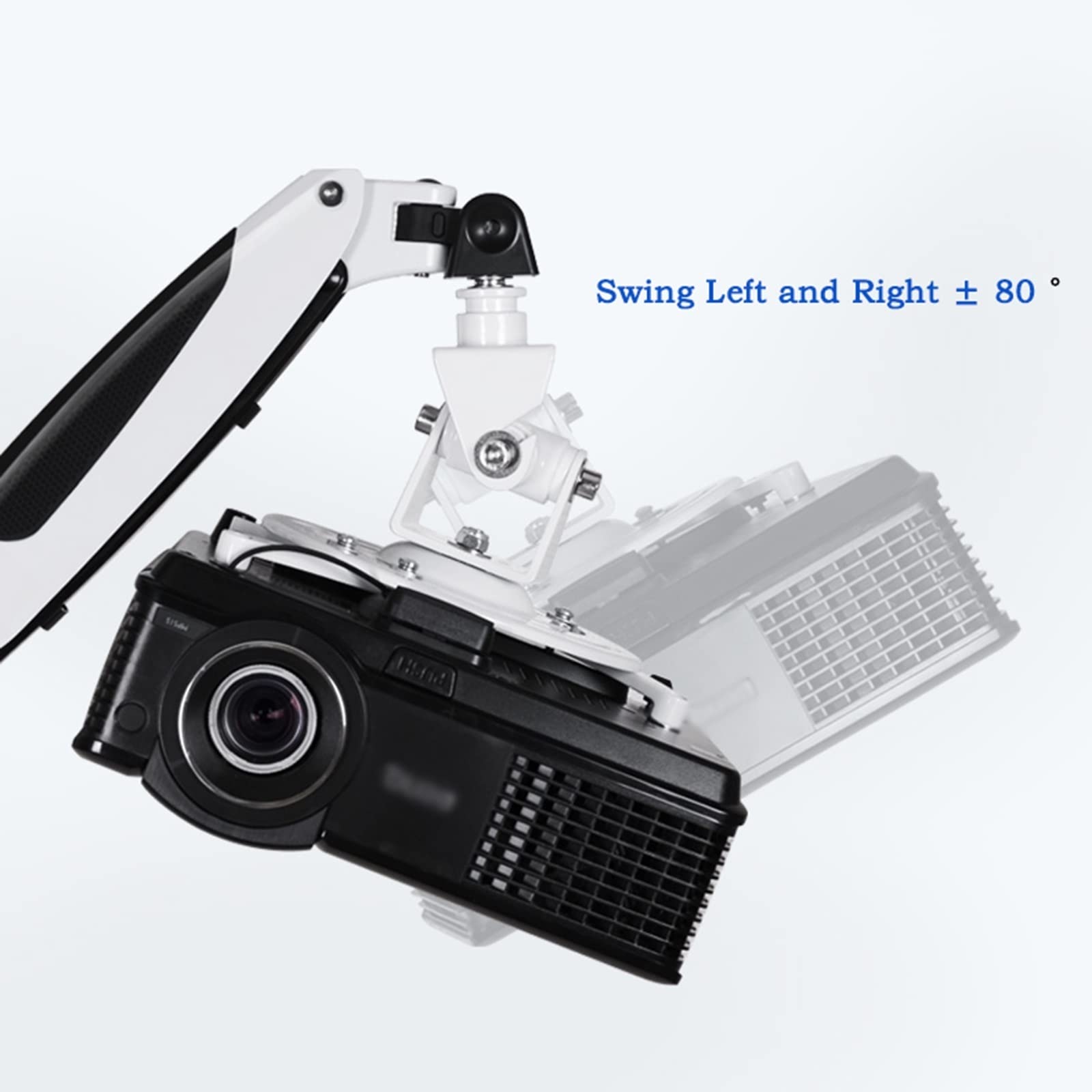 Projector Bracket DL-PR03W Universal Projector Wall Mounted Gas Spring Full Motion 2-7kg Projector Holder with Hook Tray and 1/4inch Screw Projector Stand (Color : 1) (1) 6
