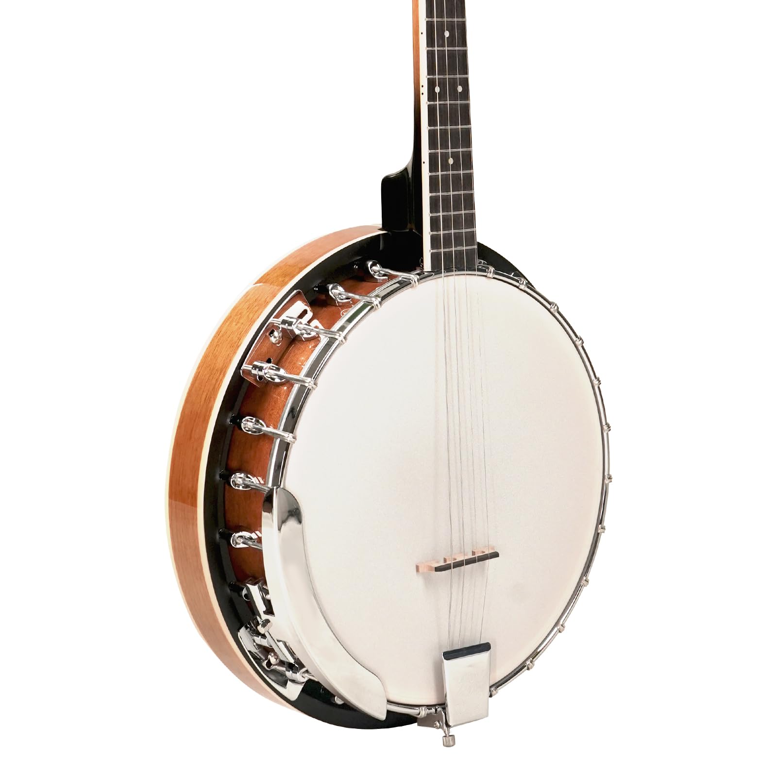 Kadence Banjo 34" - 4 String Banjos Set, Mahogany Wood Glossy Finish with Drum Head, Banjo Kit with Closed Back and Bag 4