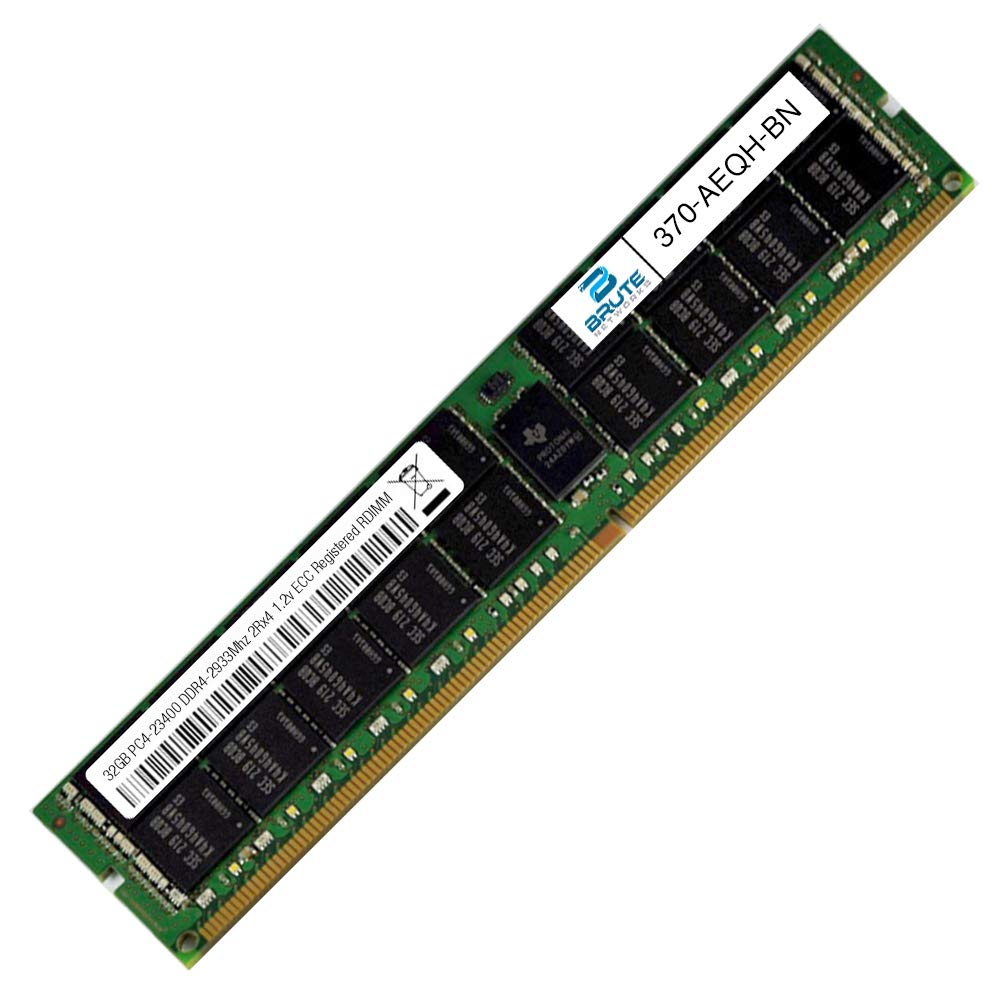 Brute Networks 370-AEQH-BN - 32GB DDR4-2933MHz 2Rx4 ECC Registered RDIMM (Compatible with OEM PN# 370-AEQH) 2