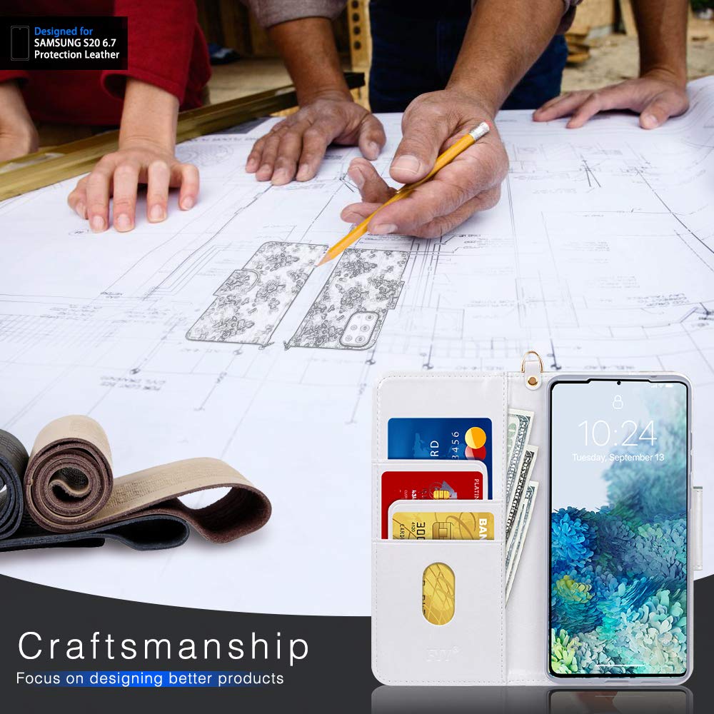 FYY Case for Samsung Galaxy S20 Plus 5G 6.7", [Kickstand Feature] Luxury PU Leather Wallet Case Flip Folio Cover with [Card Slots] and [Note Pockets] for Galaxy S20 Plus 5G 6.7 inch Blossom 3