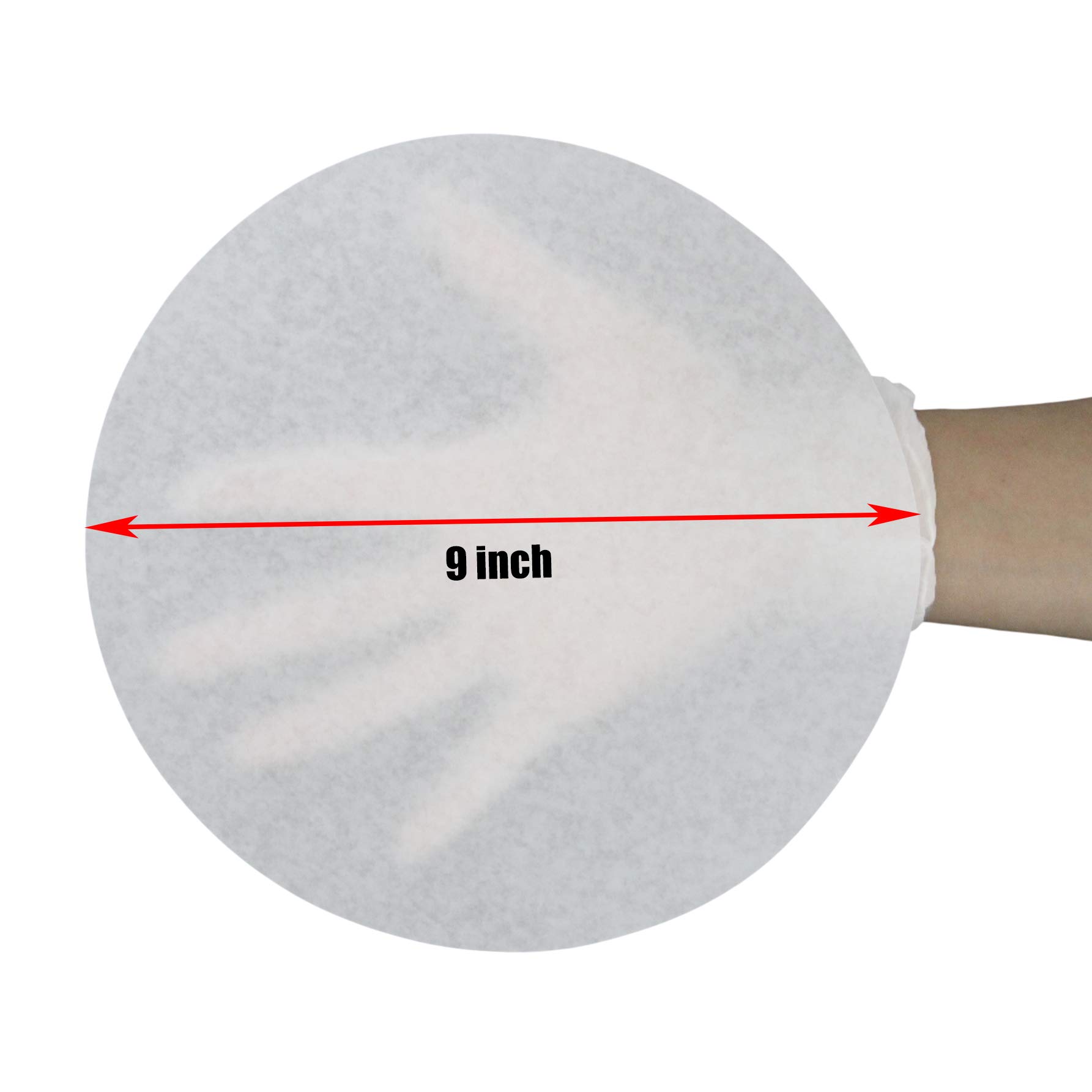 Fit Meal Prep [250 Pack] 9 Inches Non-Stick Parchment Paper - Round White Baking Sheets, Wax Paper Liners for Cake Pan, Steamer, Fryer & Oven, Cheesecakes, Pizza, Cookies, Meats & Vegetables 6