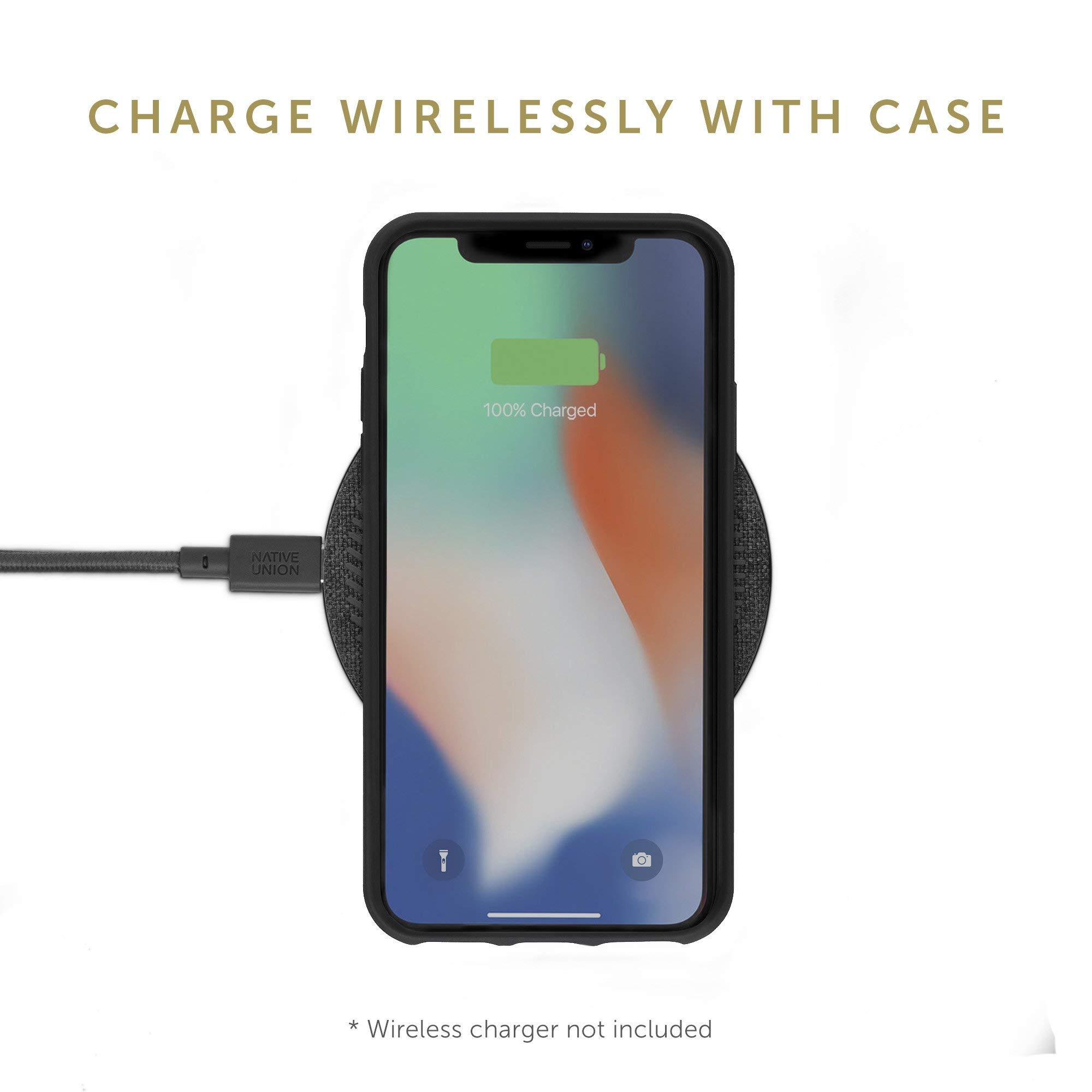 Native Union Bundle with Clic Marquetry Case for iPhone 11 Pro, Rose with Marquetry Drop Charging Pad V2 Wireless Charger, for iPhone and Qi Compatible Devices, Rose 5
