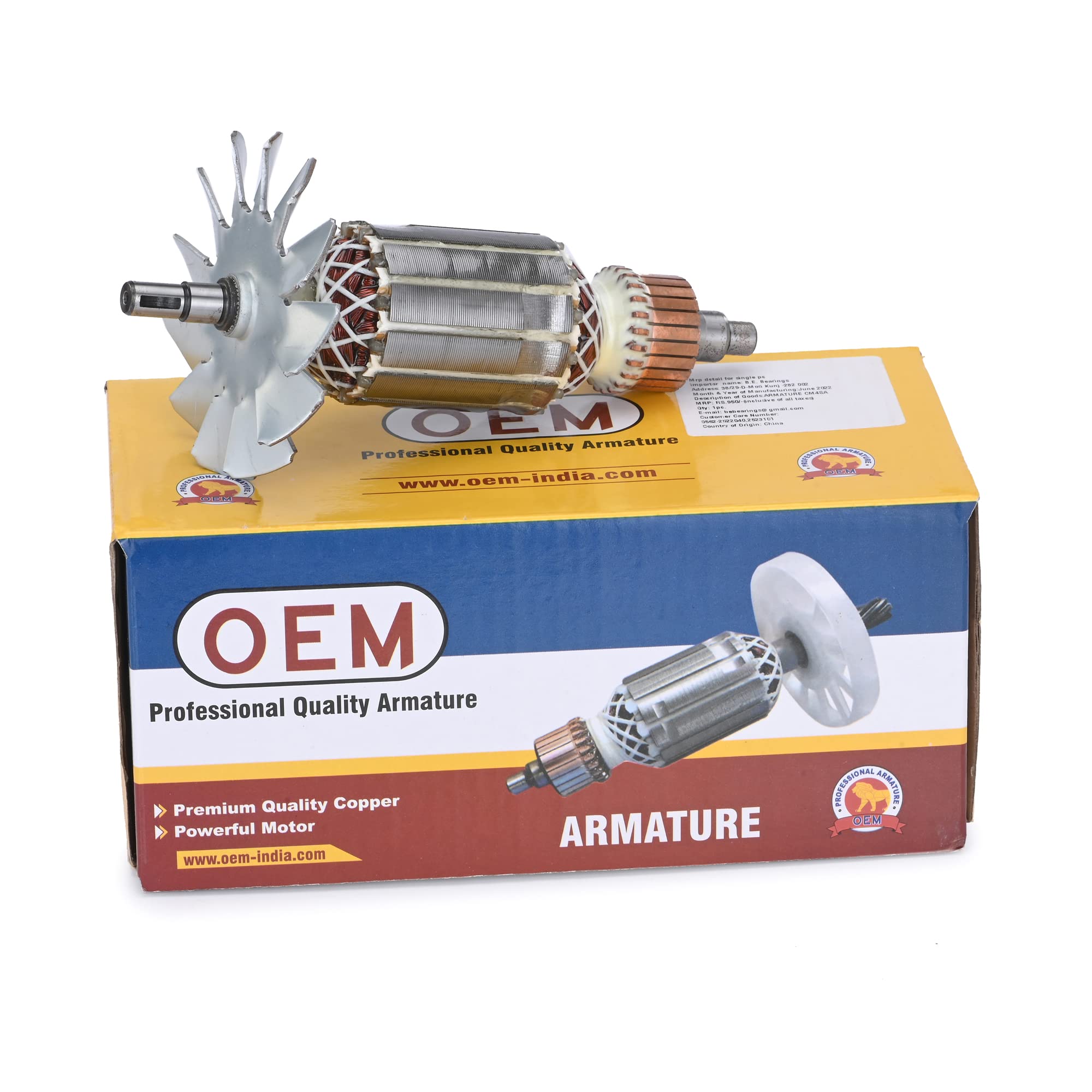 OEM Professional Quality Armature for 801 Model Angle Grinder (Generic Model) (6 Months Guarantee) (DW801) 3