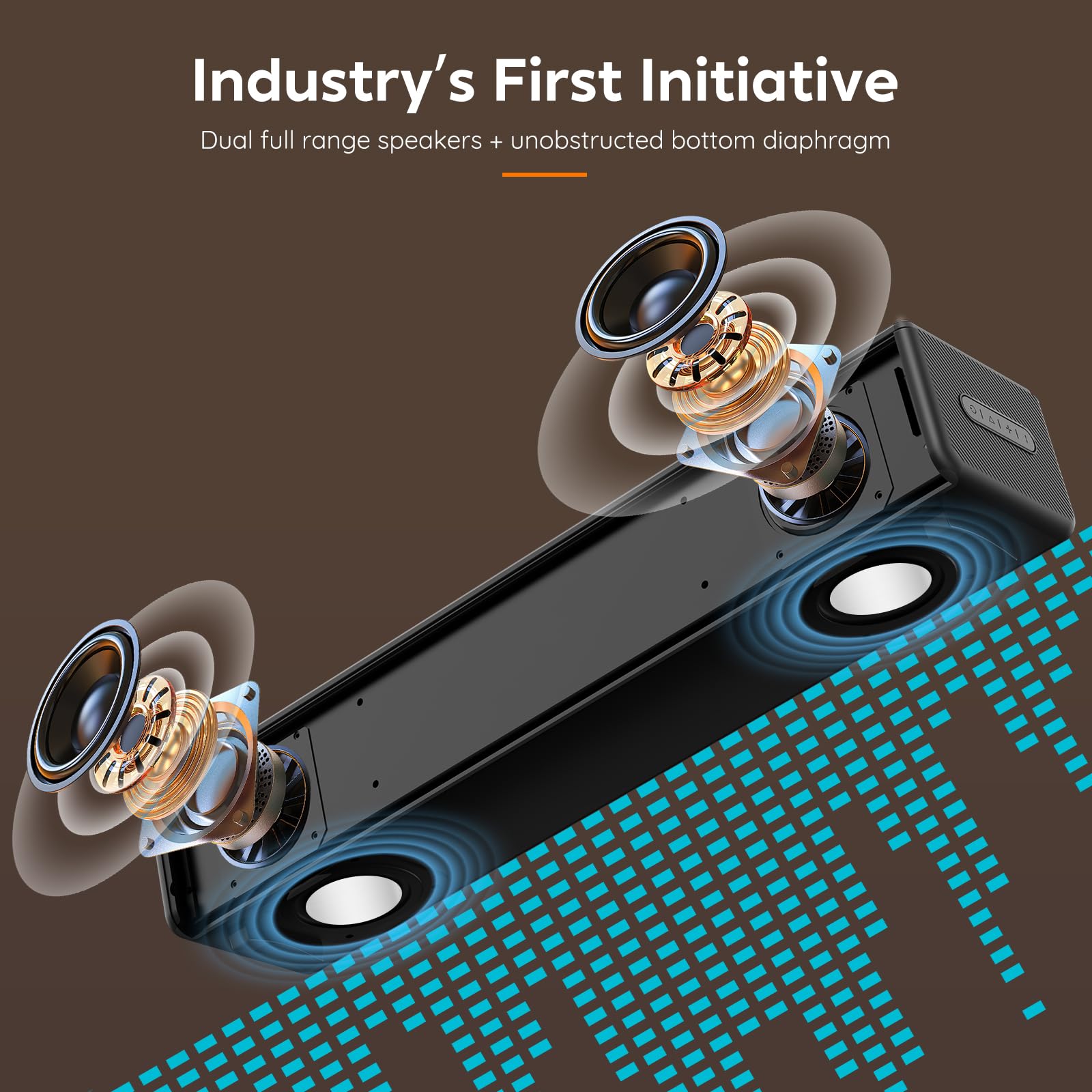 2.0 CH Dolby Digital Sound Bar - Bluetooth Home Theater Speaker with HDMI ARC, Optical, Aux for Smart TV, Gaming, PC & Projector, Compact Speaker Bar with 3D Surround Sound Home Theater Soundbar 4