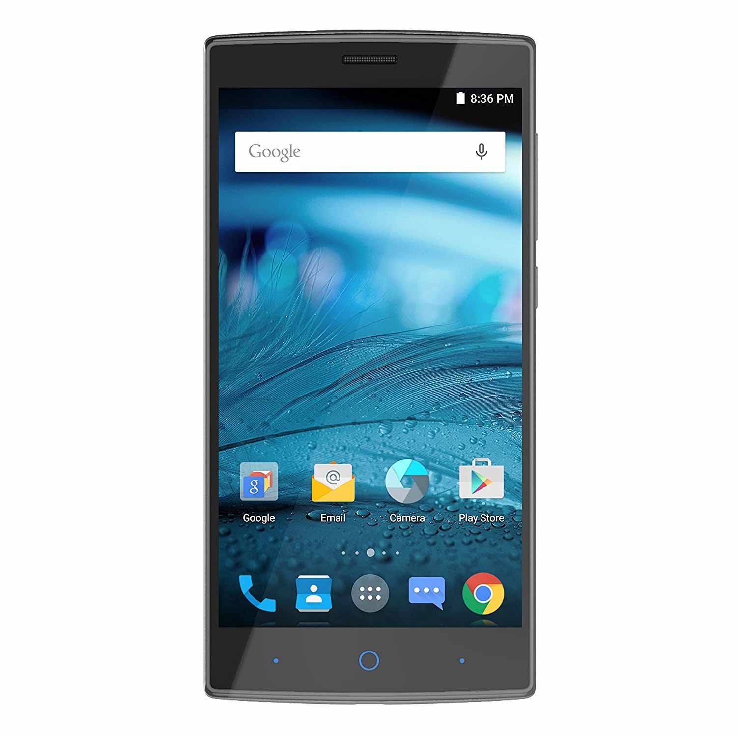 ZTE ZMAX 2 16 GB Z958 AT&T GSM Unlocked 4G LTE 5.5'' IPS LCD 8MP Android Smartphone - Black 1