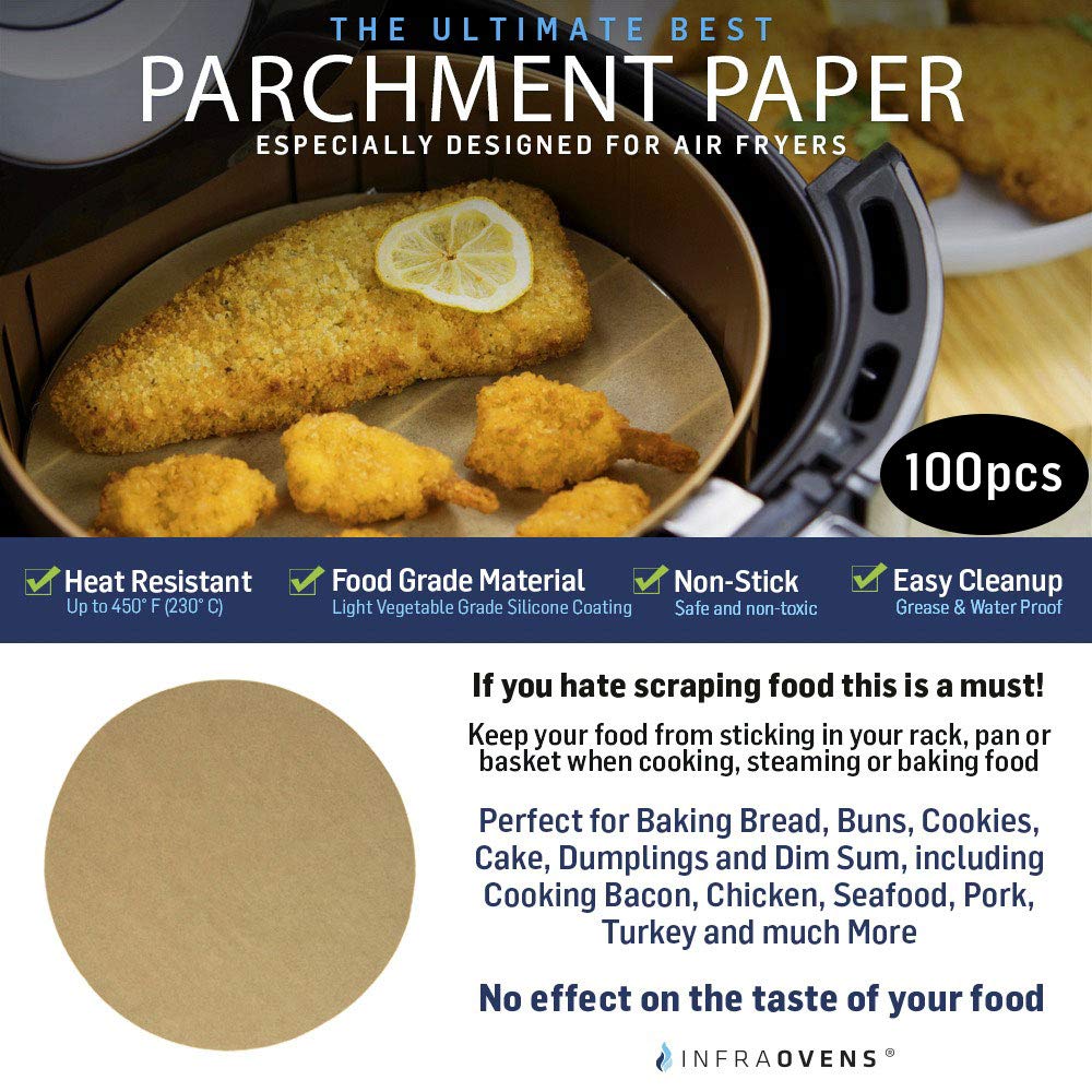 Air Fryer Parchment Paper Accessories Set Compatible with Costzon, Black & Decker, Bella, Chefman, GoWise USA, Hamilton Beach, Posame, BCP +More 2