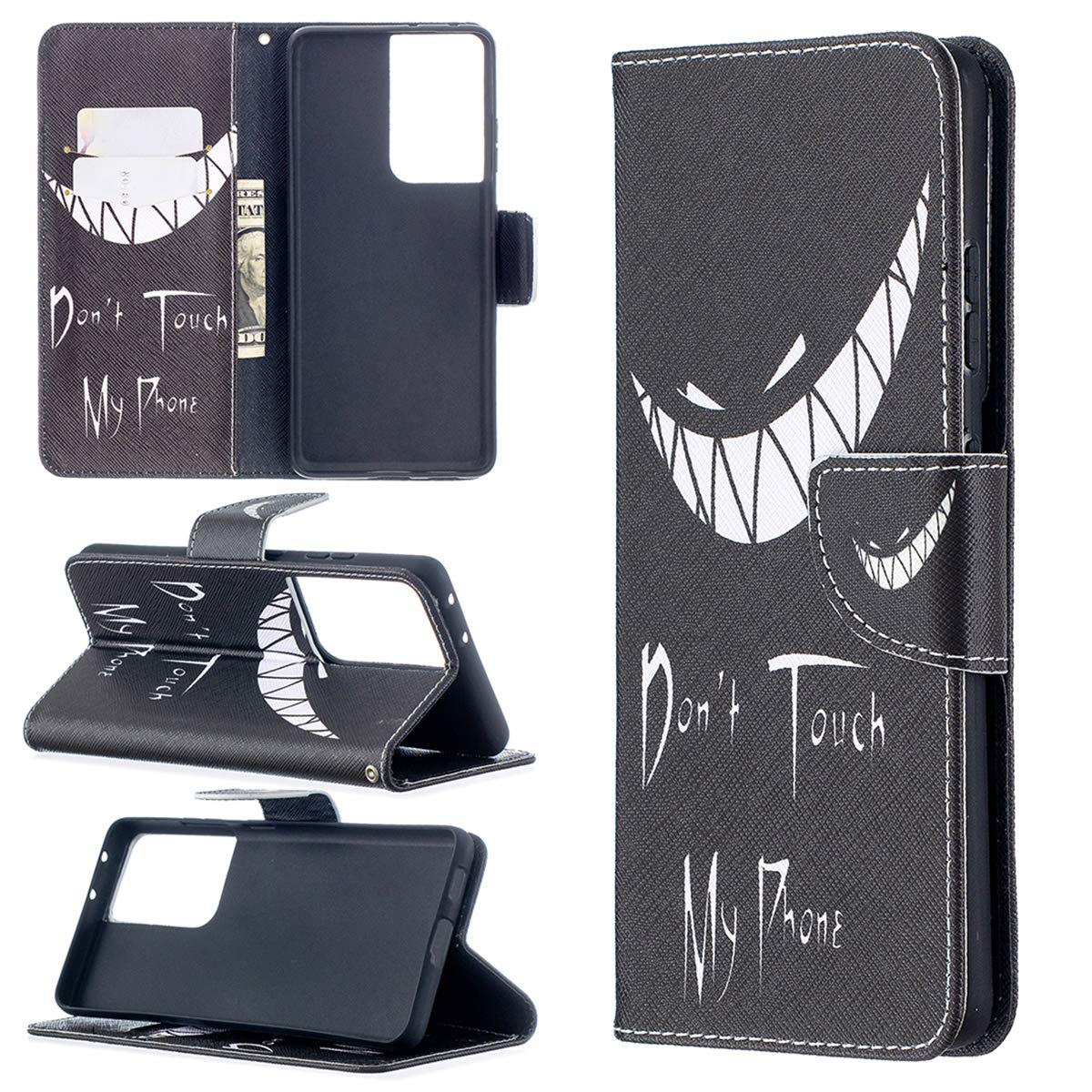 Galaxy S21 Ultra Wallet Case with Card Holder Slot Phone Cover for Samsung Galaxy S21 Ultra Case Wallet Leather Flip Case with Belt Clip Magnetic Stand for Samsung S21 Ultra Cases 360 Anti-Drop Shell 6