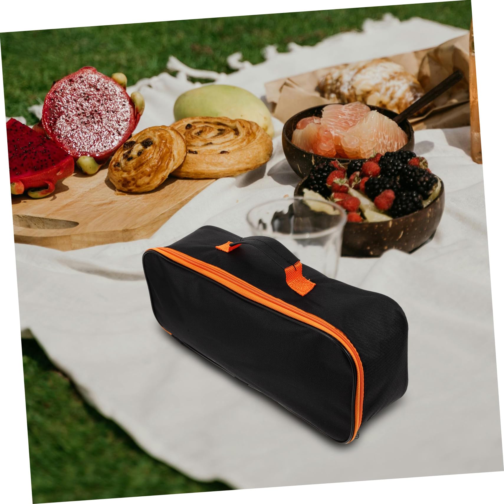 Parliky Grill Utensil Storage Bag BBQ Tools Carrier for Men Waterproof Camping Accessory Organizer Compact Tool Bag Organizer Zipper 5