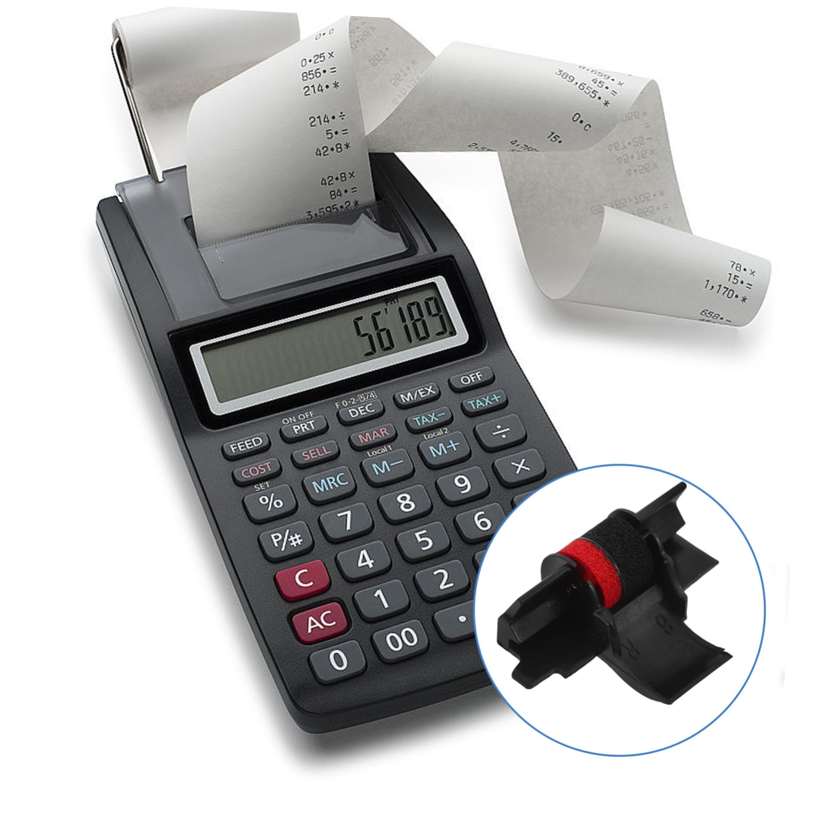 SECFOU Useful Ink Wheel for 123 120 Calculator 5 Pcs Ink Roller Enhanced Printing Performance 6