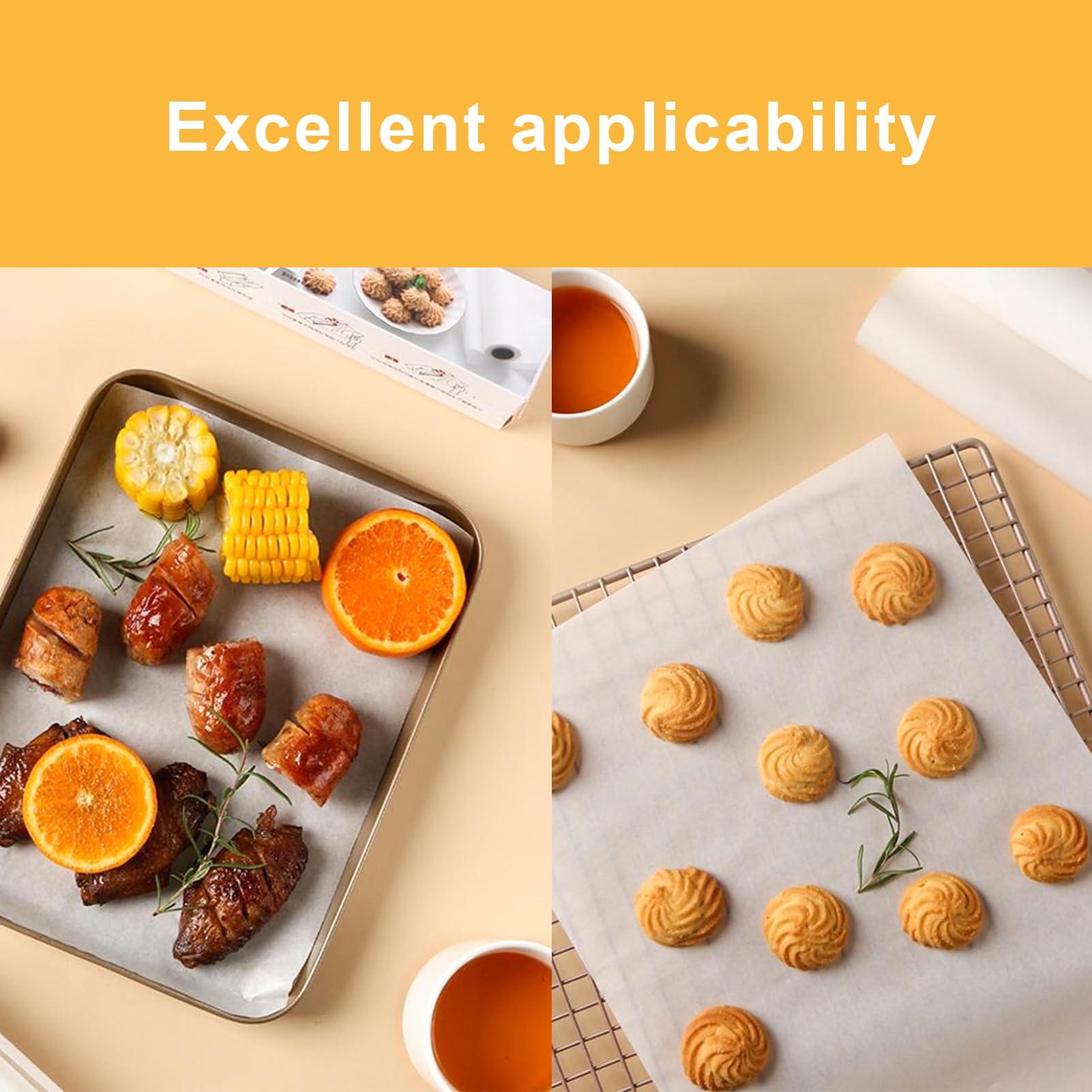 Baking Paper, High Temperature Resistant, Waterproof, Oil-Proof, Non-Stick Baking Paper for Cooking, Barbecue, Steamer, Air Fryer (8 * 12″) 4