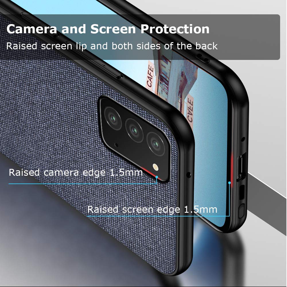 Case for Galaxy S20 FE, Patchwork Denim Pattern Protection Shockproof Case [Support Wireless Charging] Compatible with Samsung Galaxy S20 FE 4