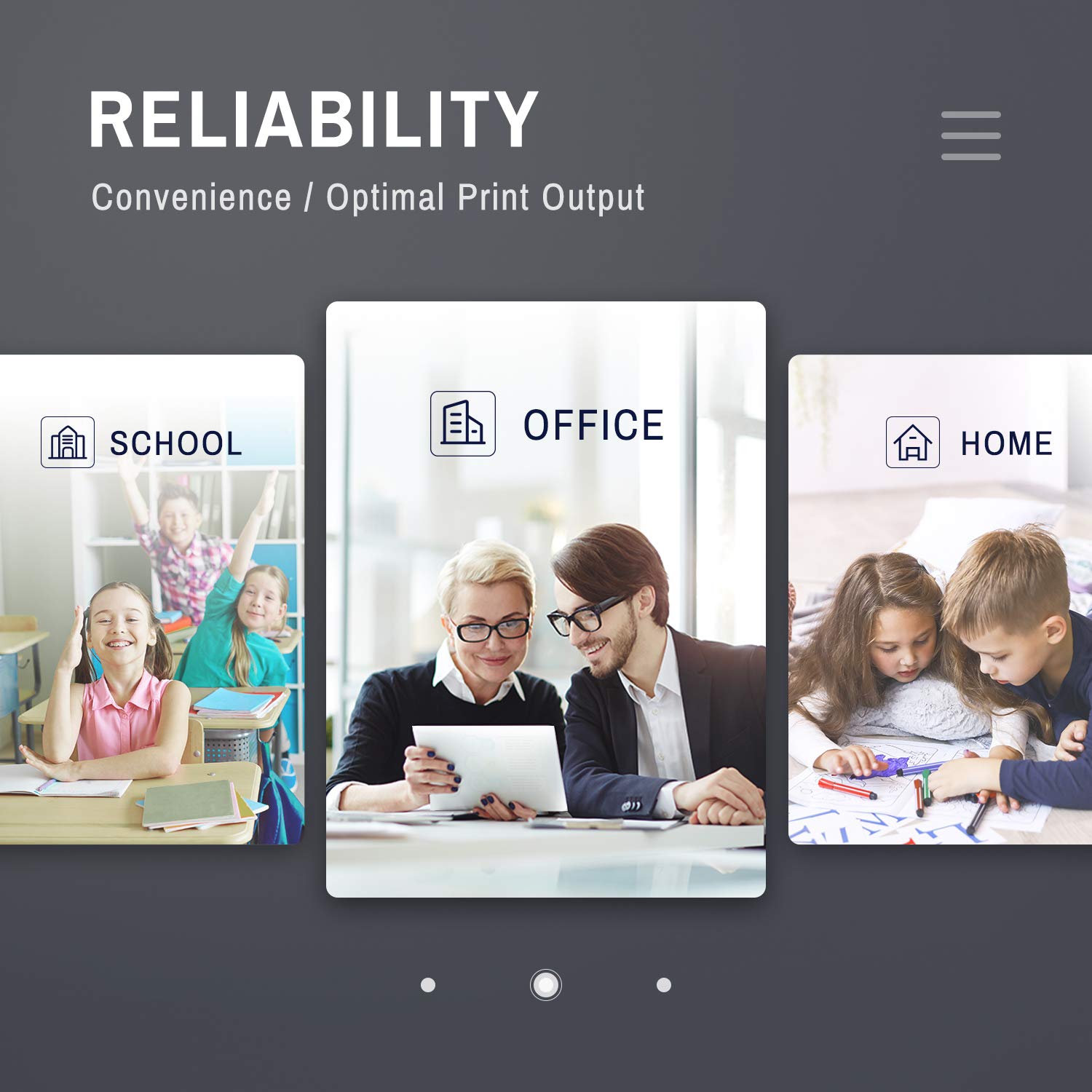 SAILNER Remanufactured Ink Cartridge Replacement for HP 64 XL 64XL to use with ENVY 7858 7855 7155 6255 7800 Tango X 6252 5542 7164 Black Tri-Color (2 Pack) show ink level 6