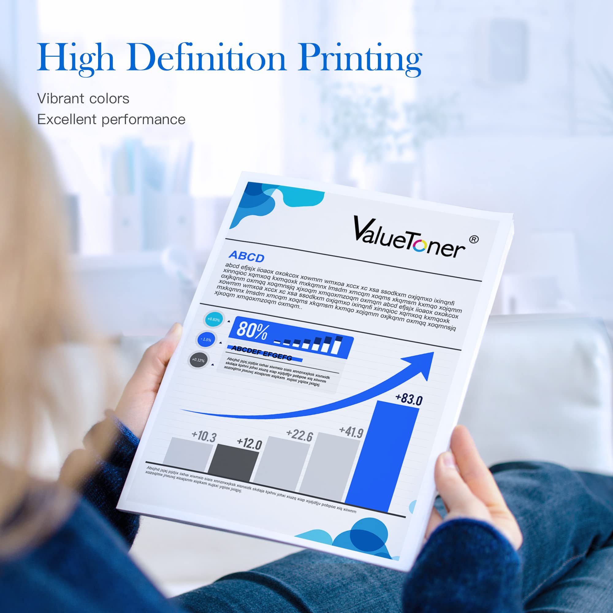Valuetoner Remanufactured 60XL Ink Cartridge Replacement for 60 Ink Cartridge Combo Pack Color and Black 60XL High Yield for PhotoSmart D110 C4680C Deskjet D2680 F2430 Envy 110 120 Printer (2 Pack) 4