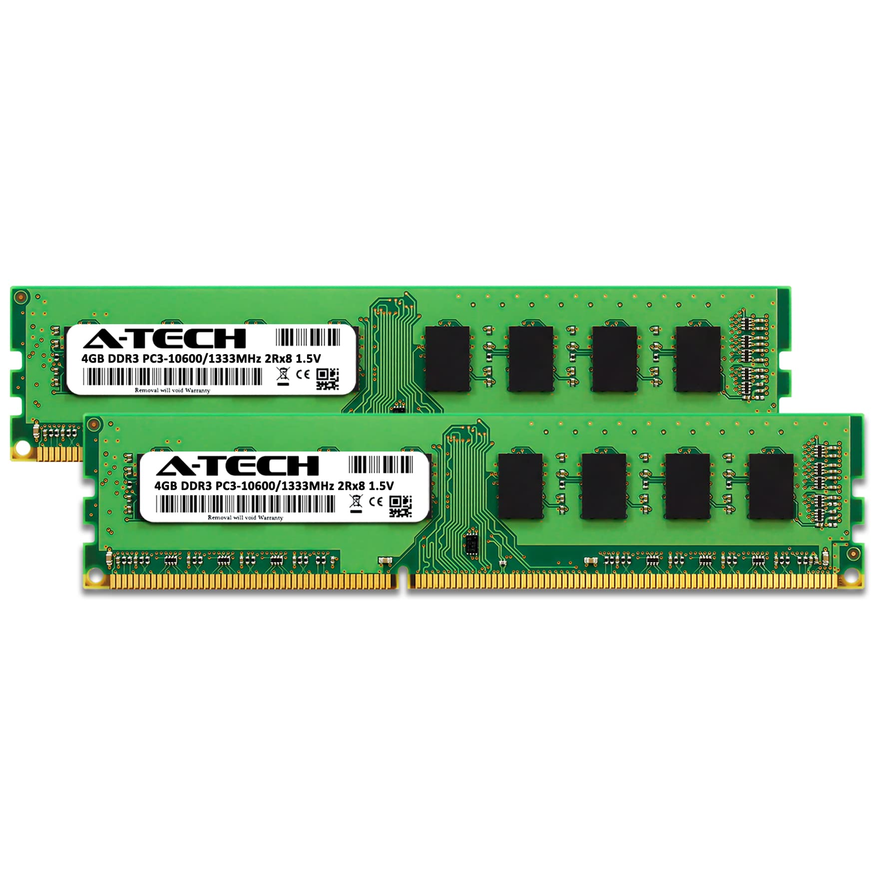 A-Tech 8GB Kit (2x4GB) RAM for Dell OptiPlex 9010, 7010, 3010, 990, 980, 790, 390 (USFF/SFF/MT/DT) | DDR3 1333 MHz DIMM PC3-10600 UDIMM Memory Upgrade 2
