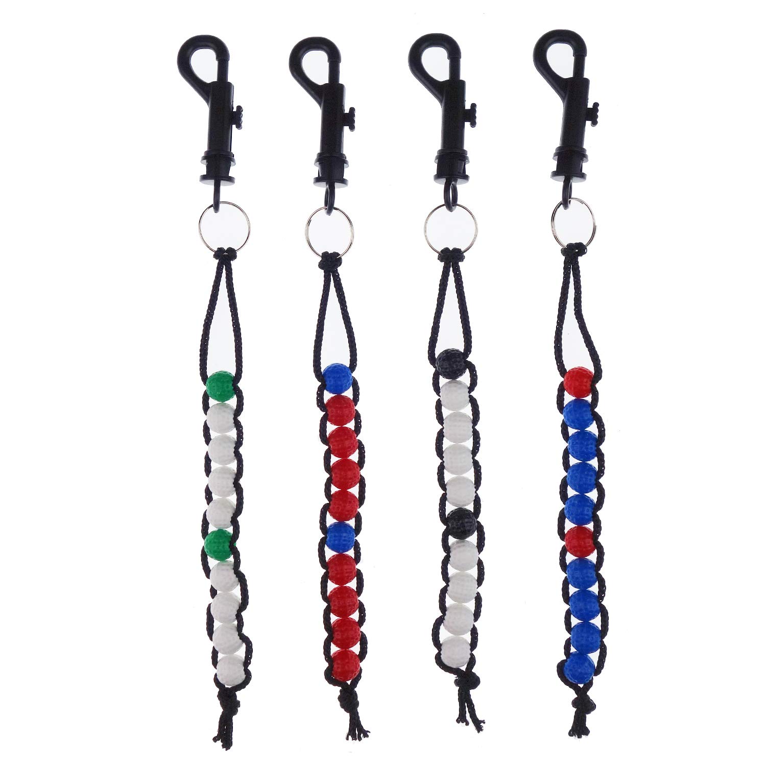 Zelerdo 4 Pack Golf Beads Count Stroke Score Counter, 4 Colors 1