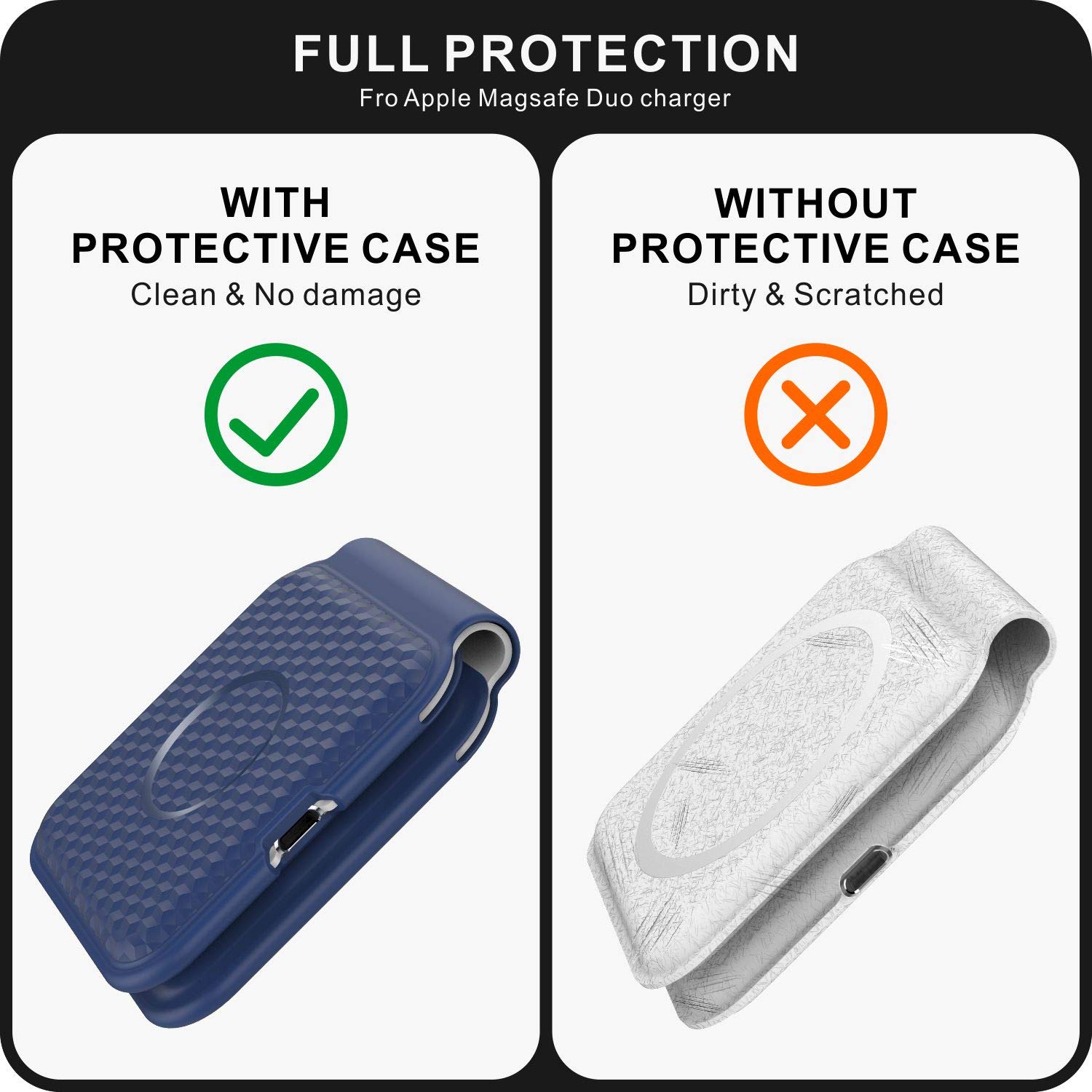 Silicone Case for Apple MagSafe Duo Charger-Blue 6