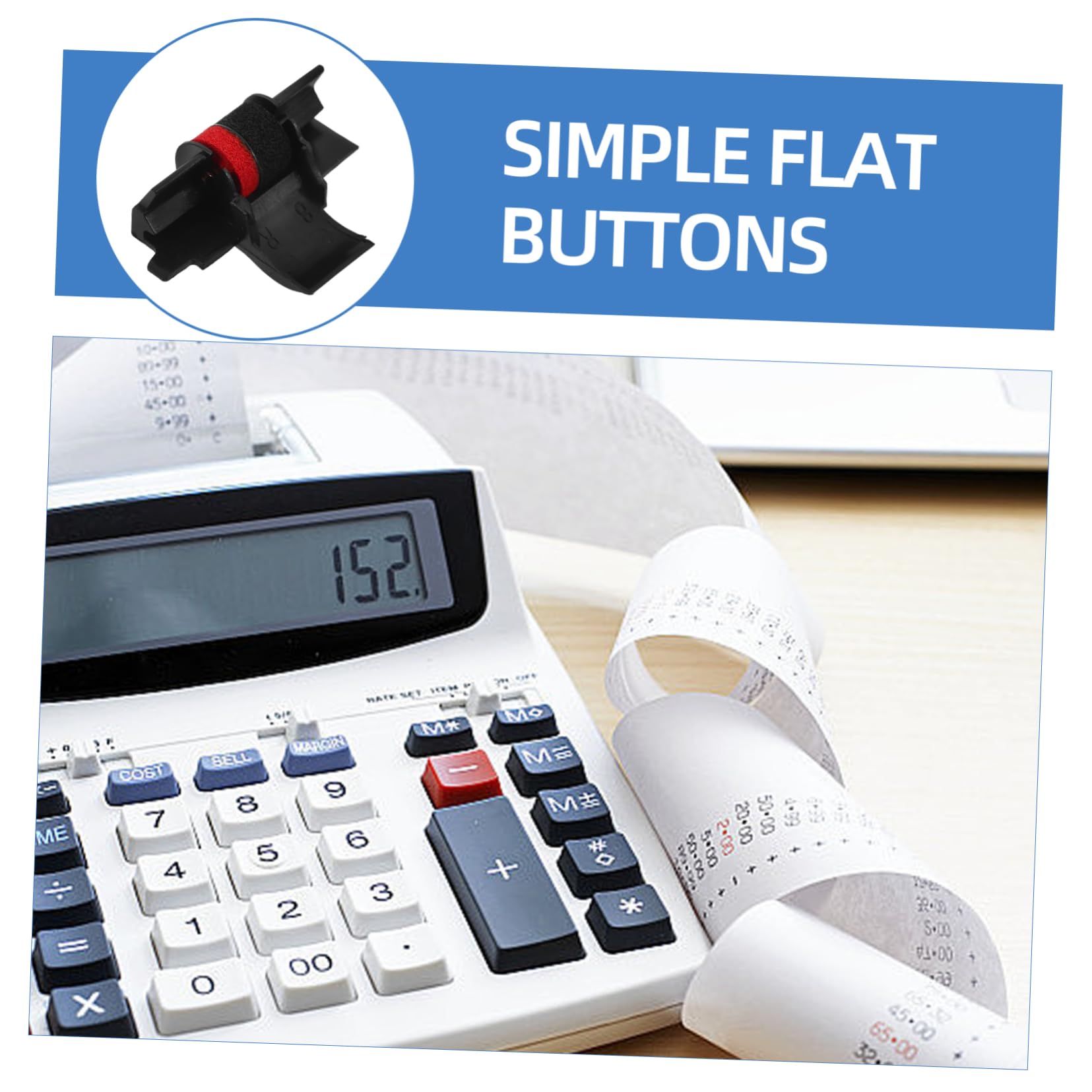 SECFOU Useful Ink Wheel for 123 120 Calculator 5 Pcs Ink Roller Enhanced Printing Performance 5