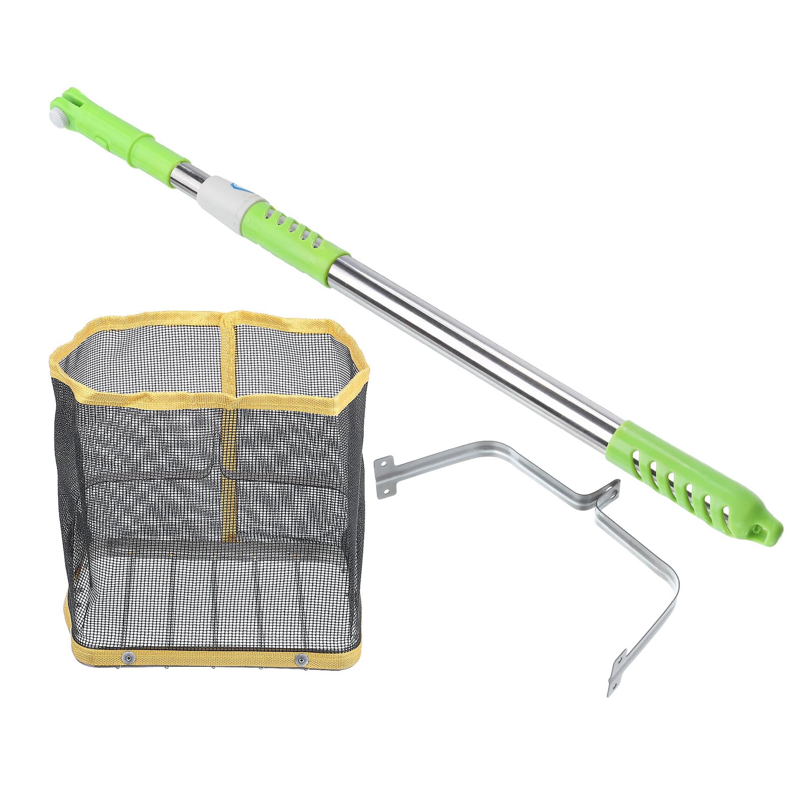 PATIKIL Telescopic Table Tennis Ball Picker, Stainless Steel Portable Ping Pong Ball Collector Pick Up Net for Balls Picking Storage, Yellow 4