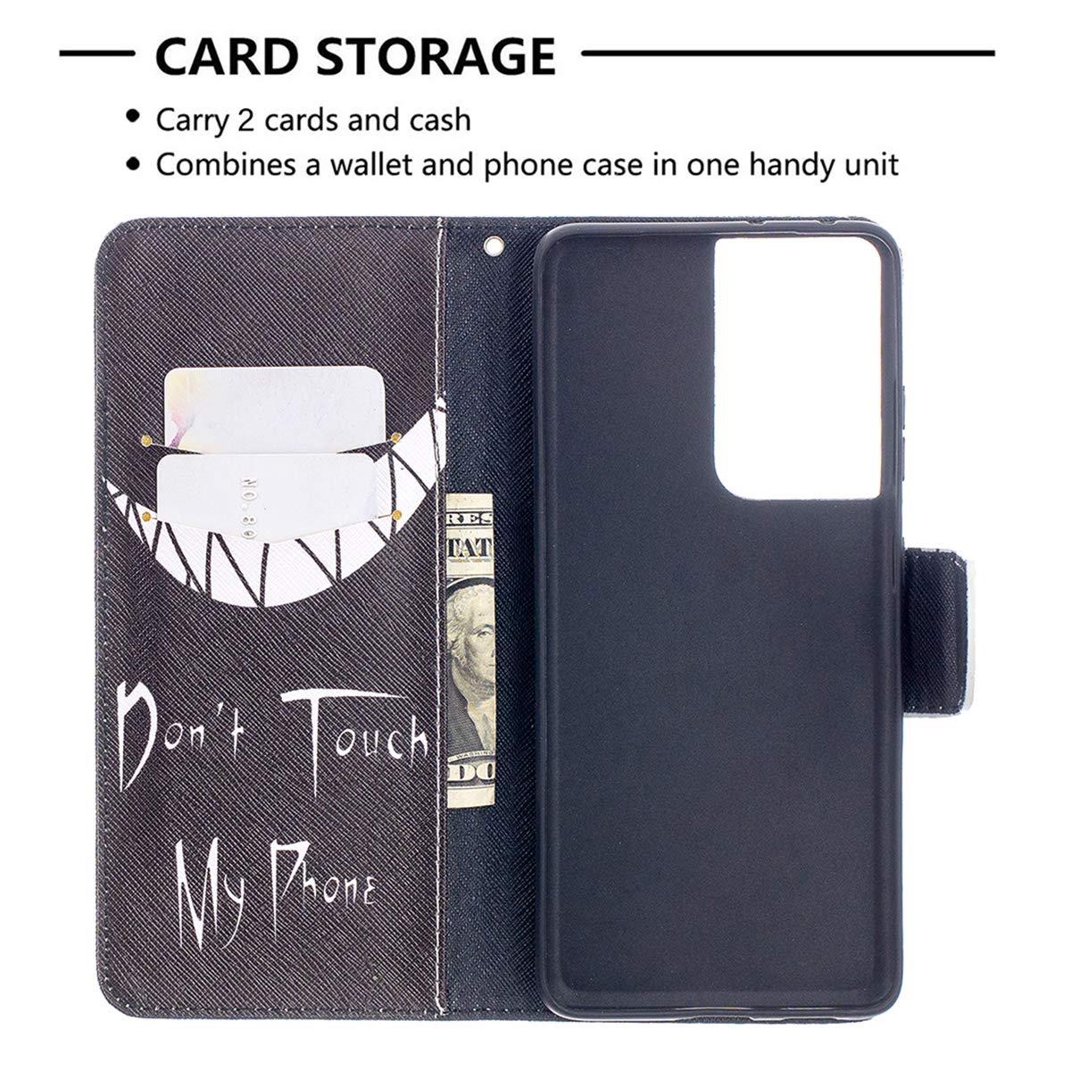 Galaxy S21 Ultra Wallet Case with Card Holder Slot Phone Cover for Samsung Galaxy S21 Ultra Case Wallet Leather Flip Case with Belt Clip Magnetic Stand for Samsung S21 Ultra Cases 360 Anti-Drop Shell 2