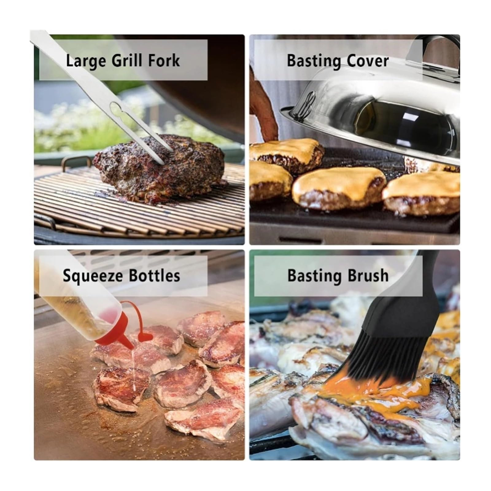 BBQ 41 Pcs Grill Tools Utensils Set Griddle Accessories Kit for Outdoor Grilling BBQ Gift for Men Grill Utensils Set Accessories 5