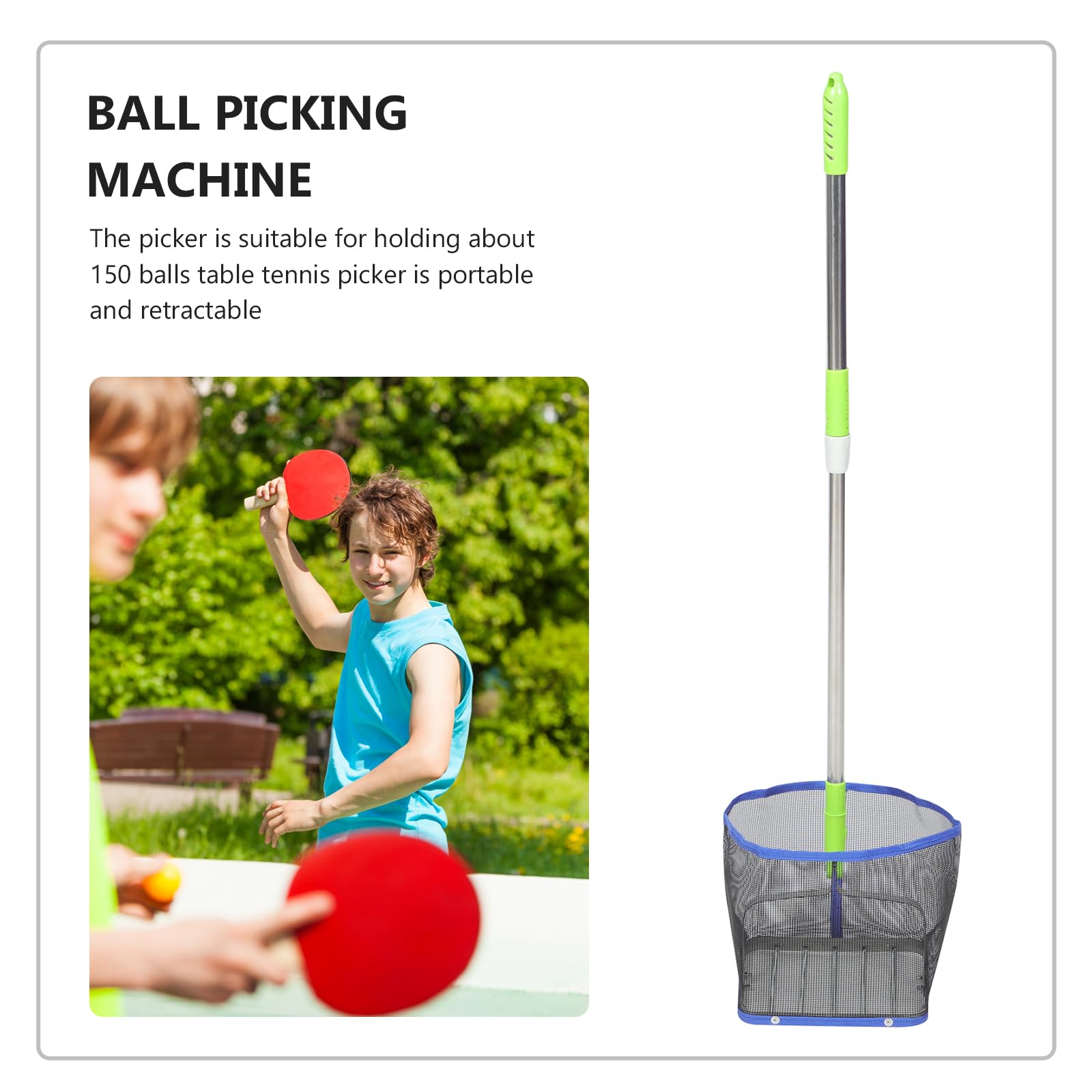 BESPORTBLE Table Tennis Ball Picker Sports Ball Collector Pong Balls Retriever Propane Gas Regulator Tennis Catcher Pong Balls Picker Golf Tools Ball Picking Tool Equipment Retractable Abs 3