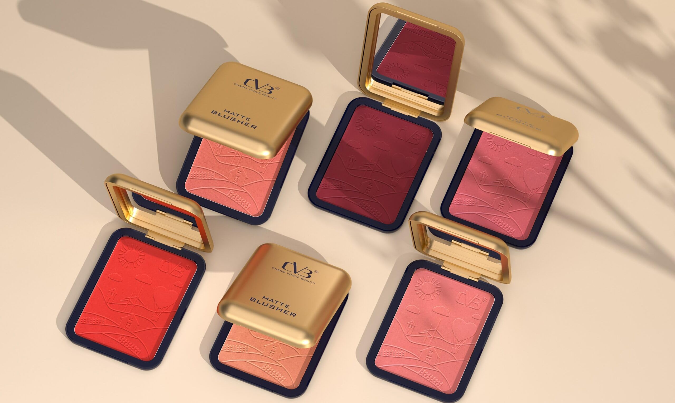 CVB Matte Blusher Pure Rouge | Lightweight Powder Blush for Natural Rosy Cheeks | Long-Lasting Matte Finish, 12g 6